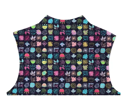 Cherryswing Women's Colorful Squares Sleeveless Polo Shirt