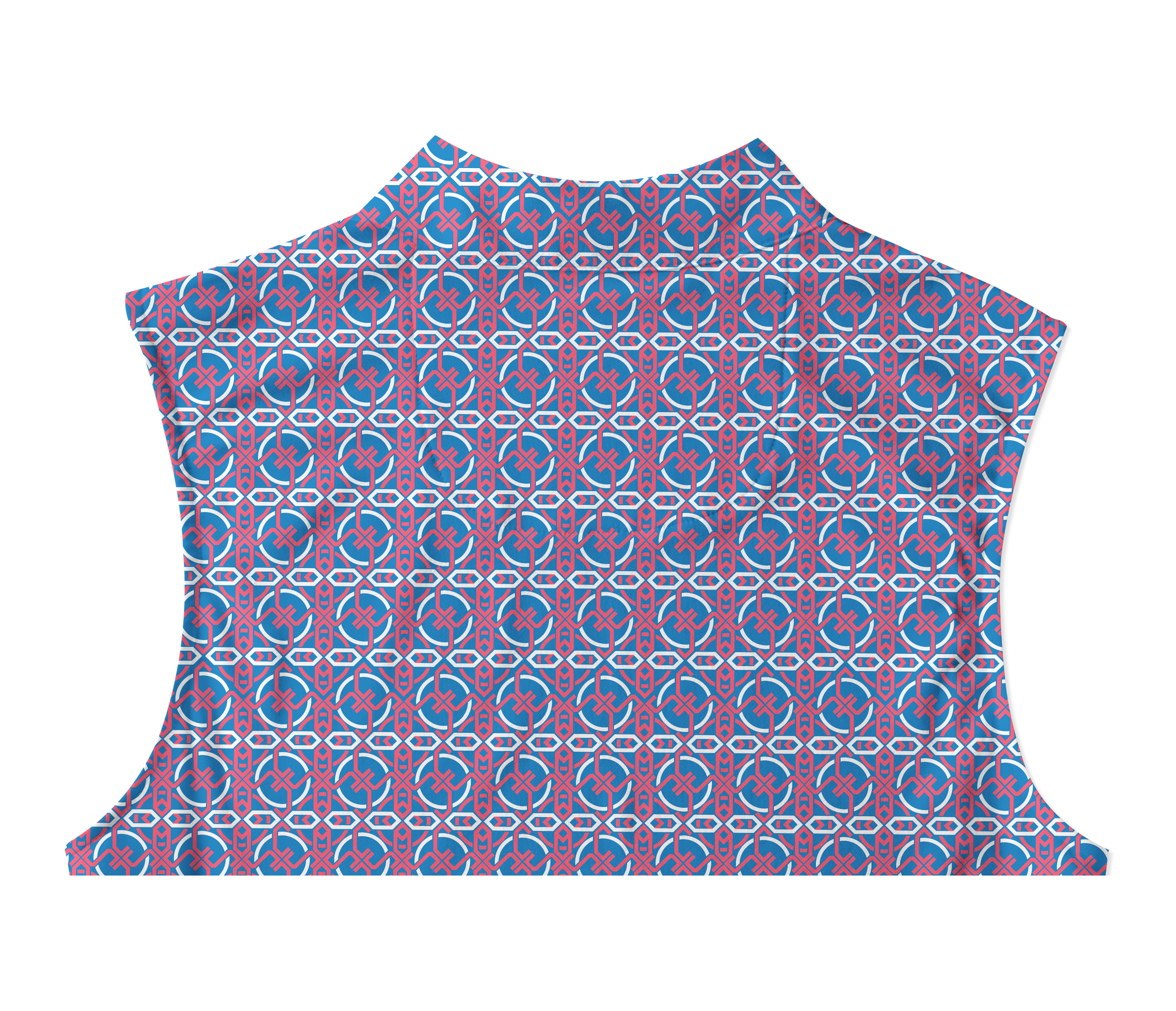 Cherryswing Women's Circular Motifs Sleeveless Golf Shirt