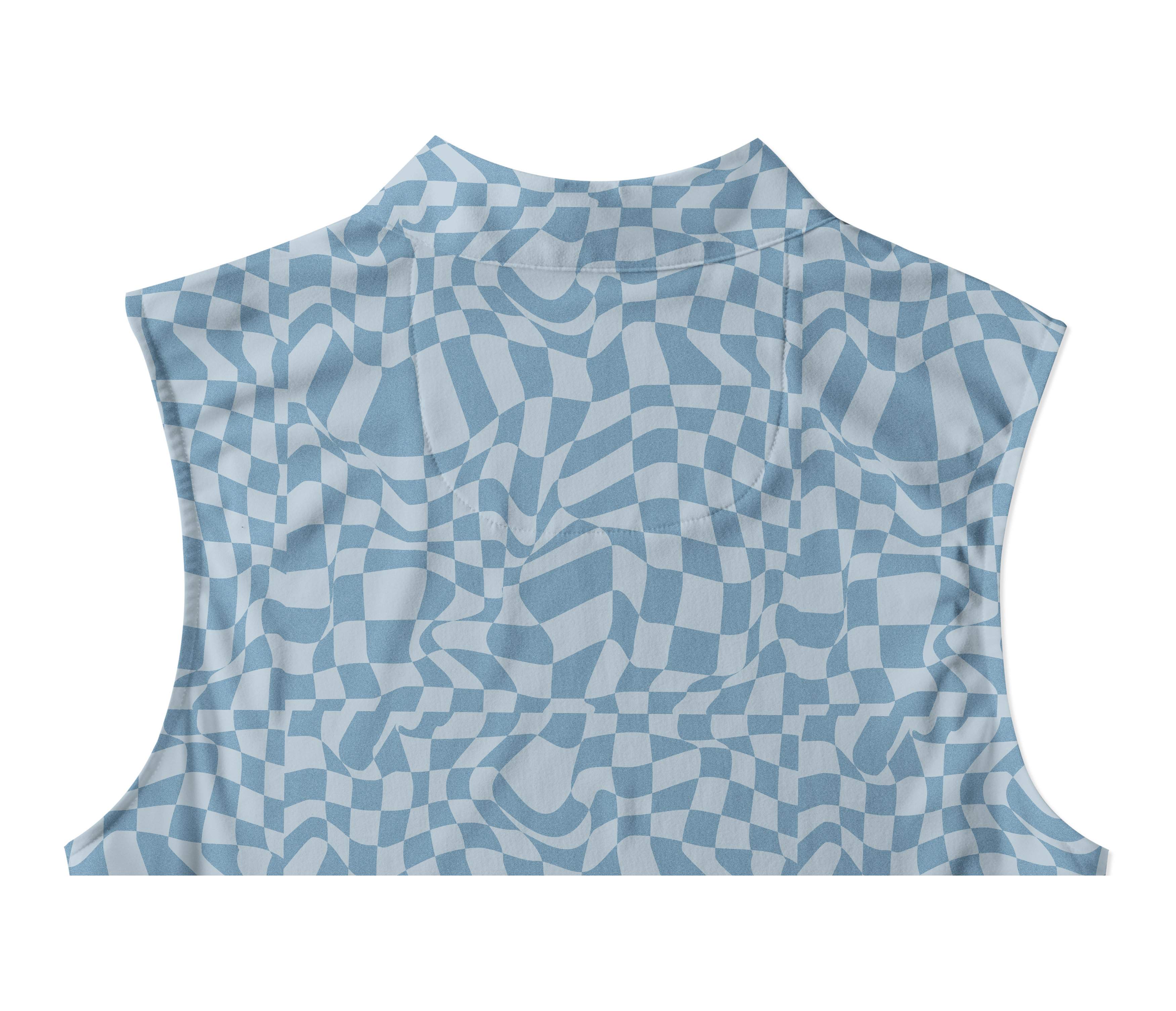 Cherryswing Women's Distorted Plaid Sleeveless Golf Shirt