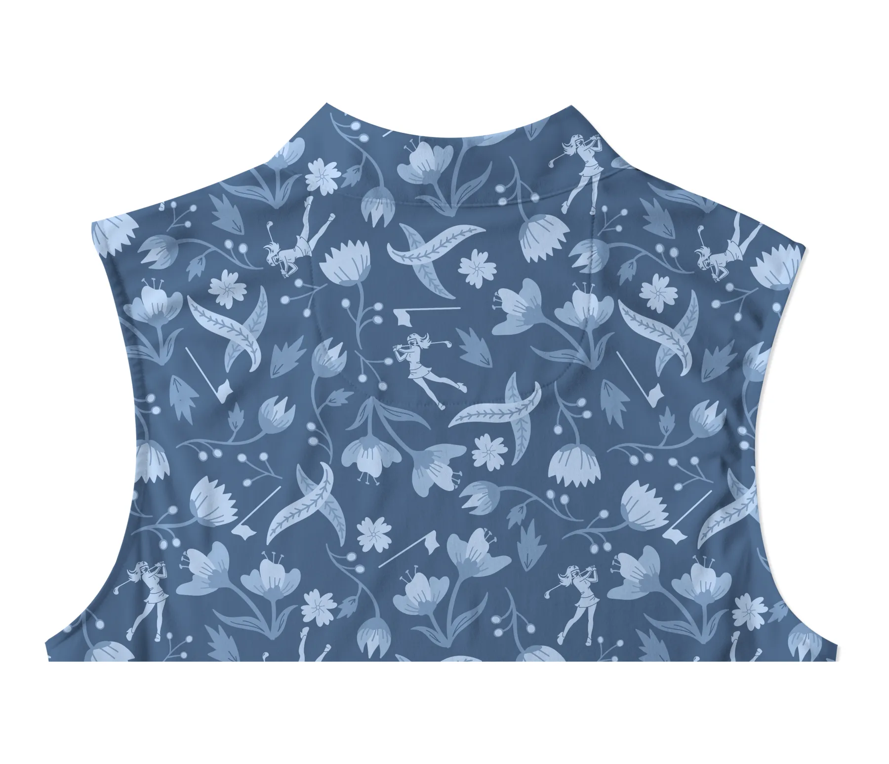 Cherryswing Women's Floral and Bird Patterns Sleeveless Golf Shirt