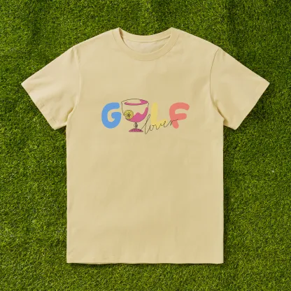 Cherryswing 'Golf Lovers' Cocktail Pattern T-Shirt