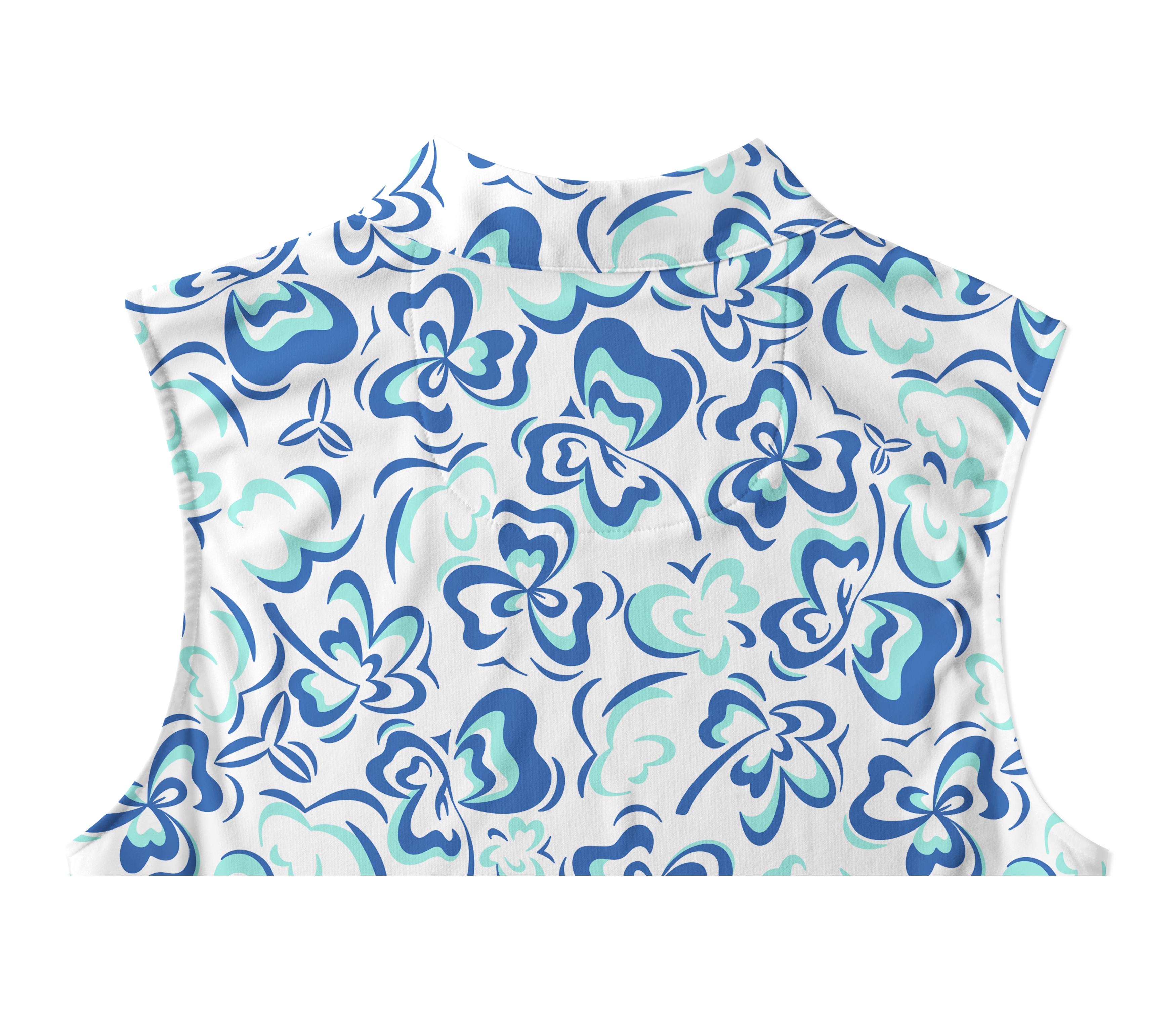 Cherryswing Women's Delicate Flower Pattern Sleeveless Golf Shirt