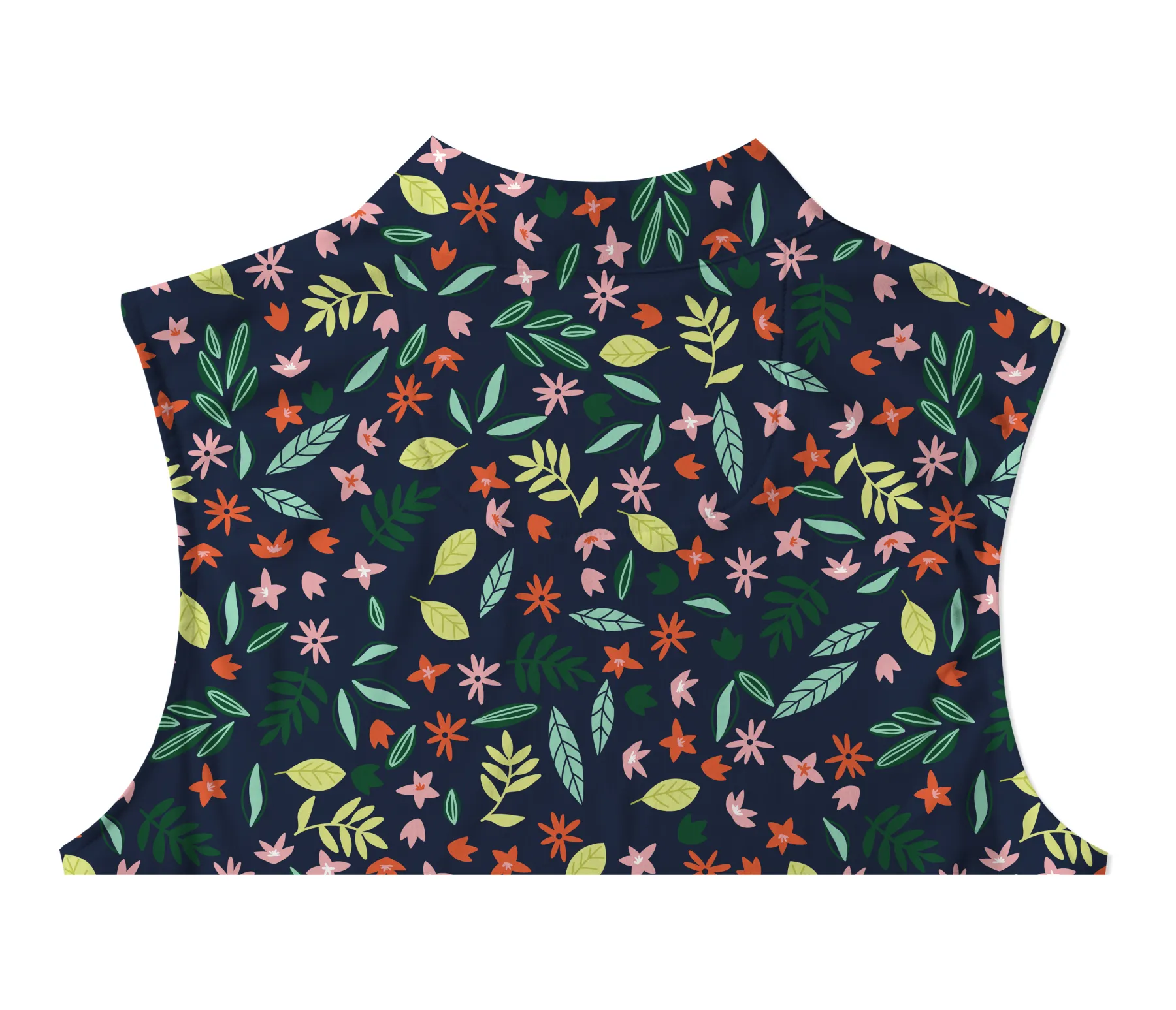 Cherryswing Women's Floral Print  Sleeveless Golf Shirt