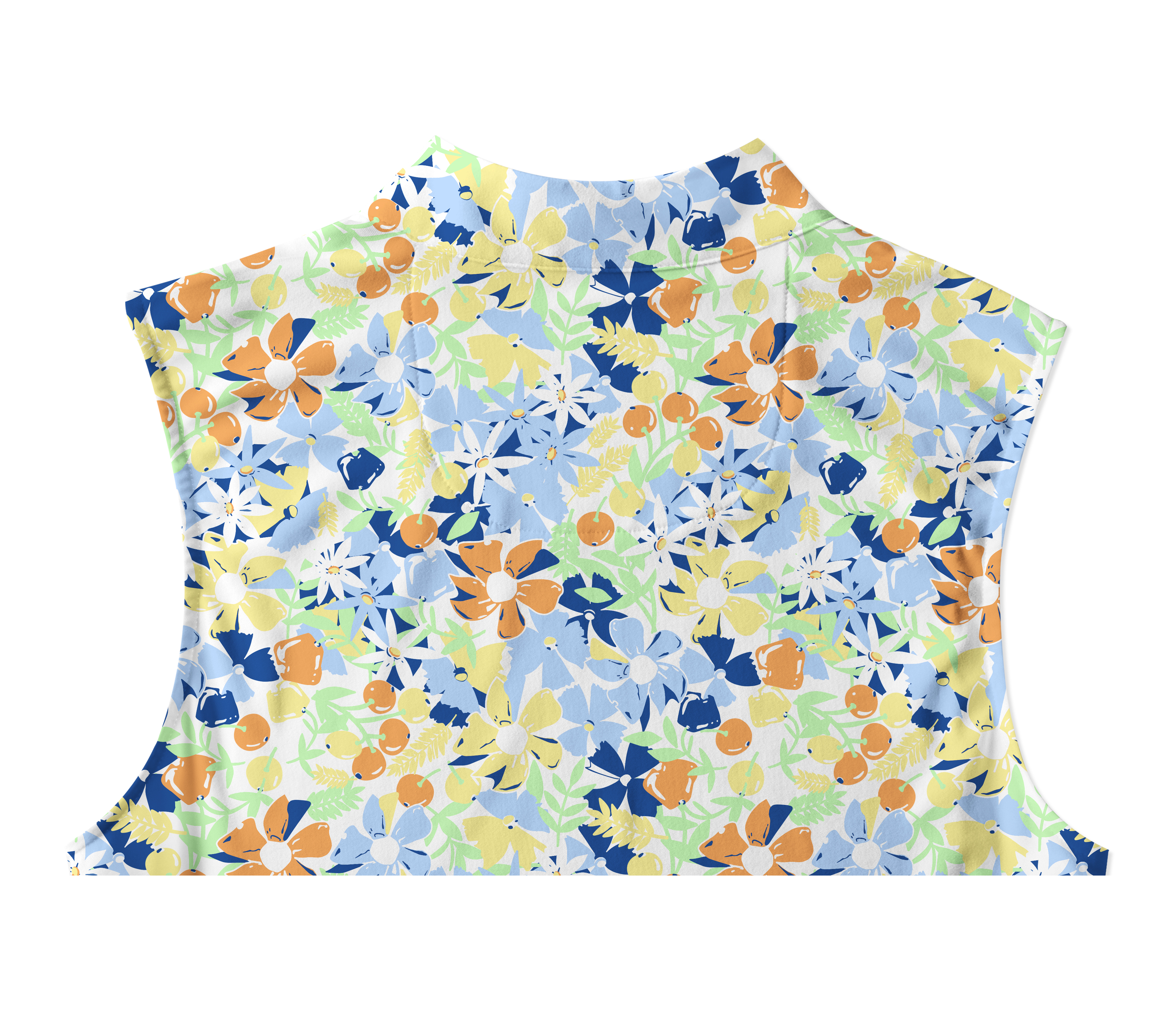 Cherryswing Women's Wildflowers Pattern Sleeveless Golf Shirt