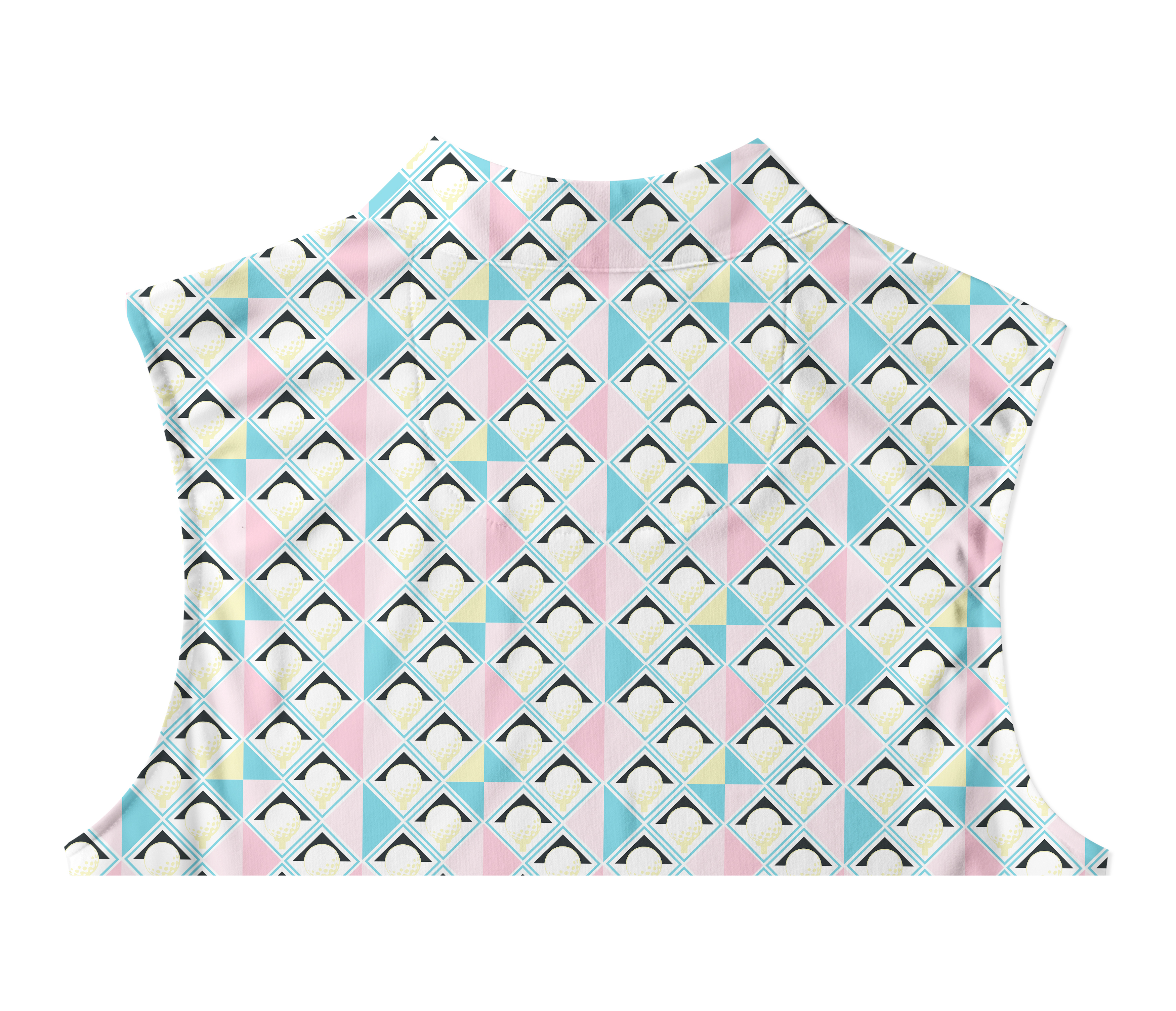 Cherryswing Women's Pastel Colors Geometric Sleeveless Golf Shirt