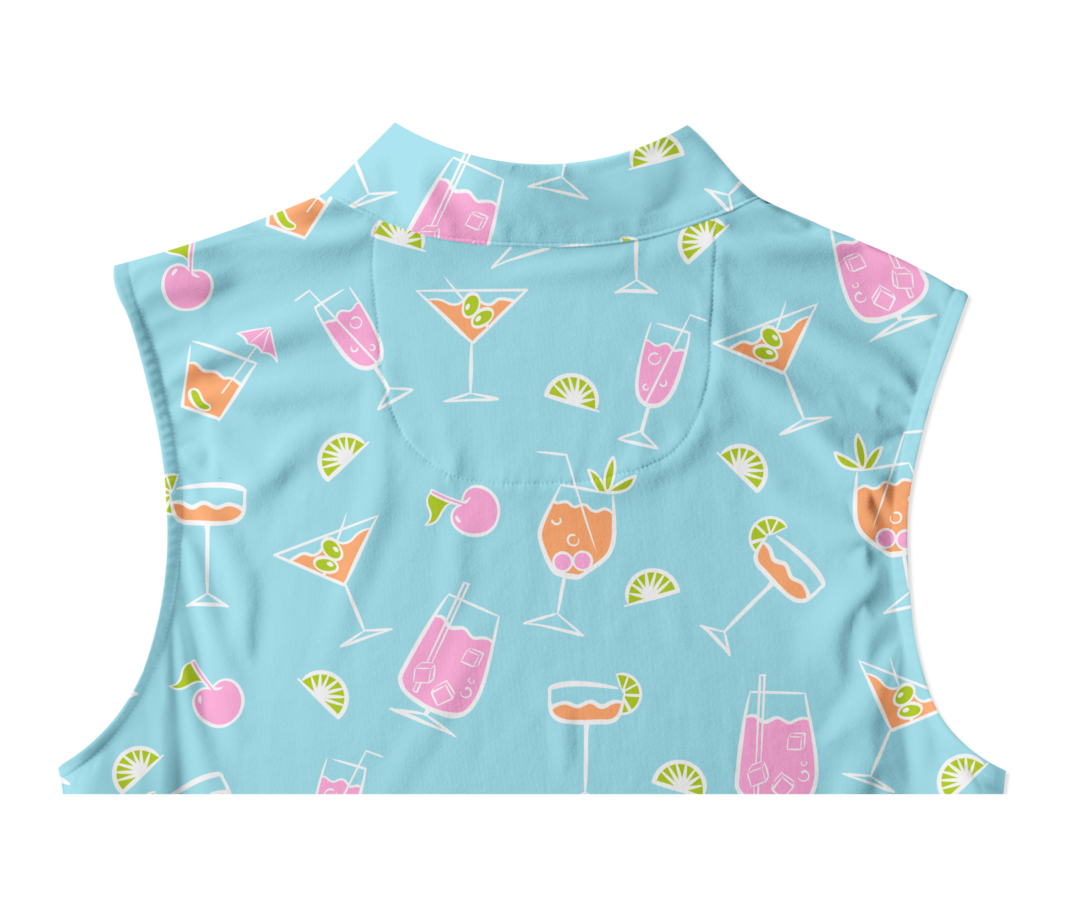 Cherryswing Women's Refreshing Cocktails Sleeveless Golf Shirt