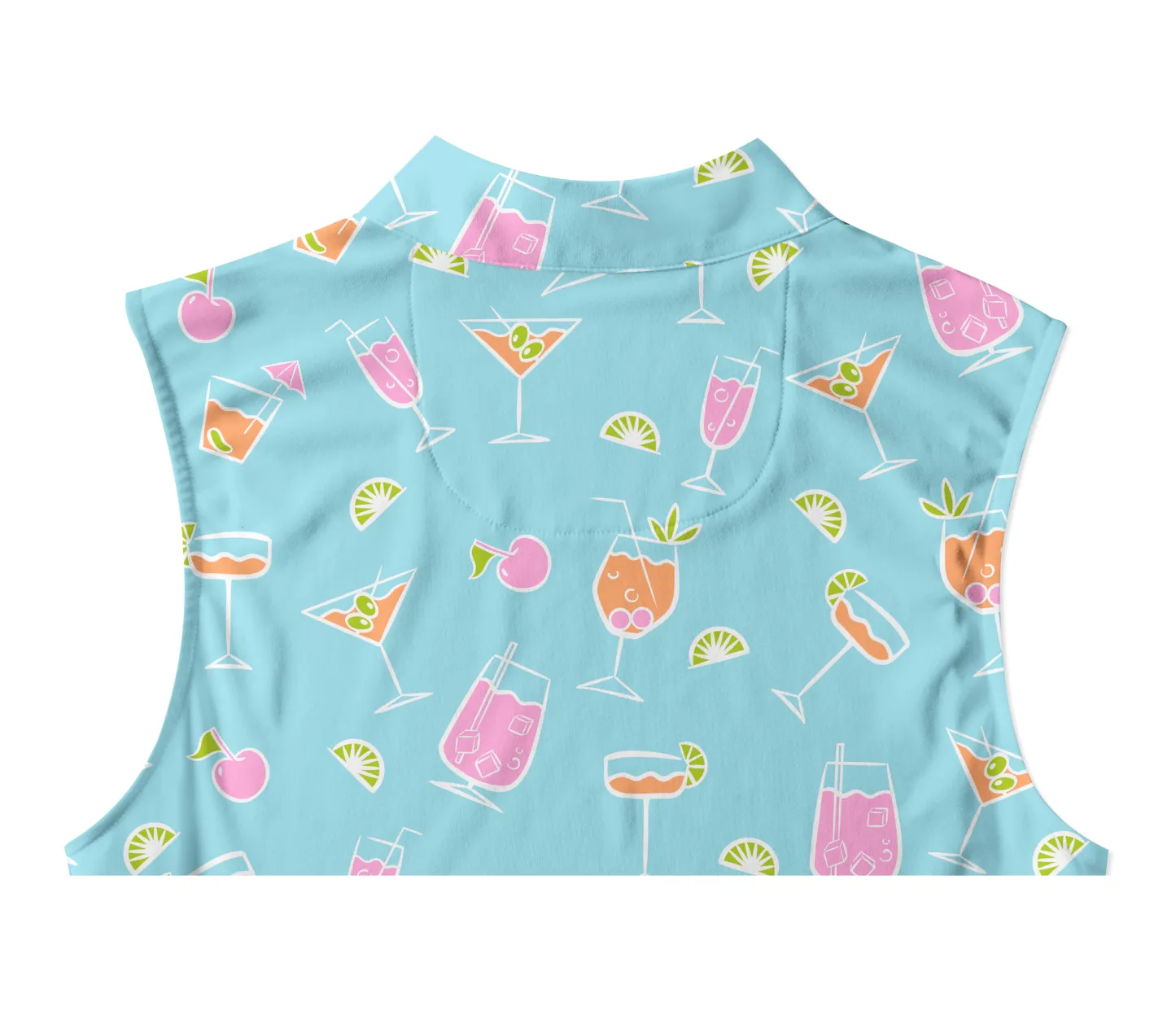 Cherryswing Women's Refreshing Cocktails Sleeveless Golf Shirt