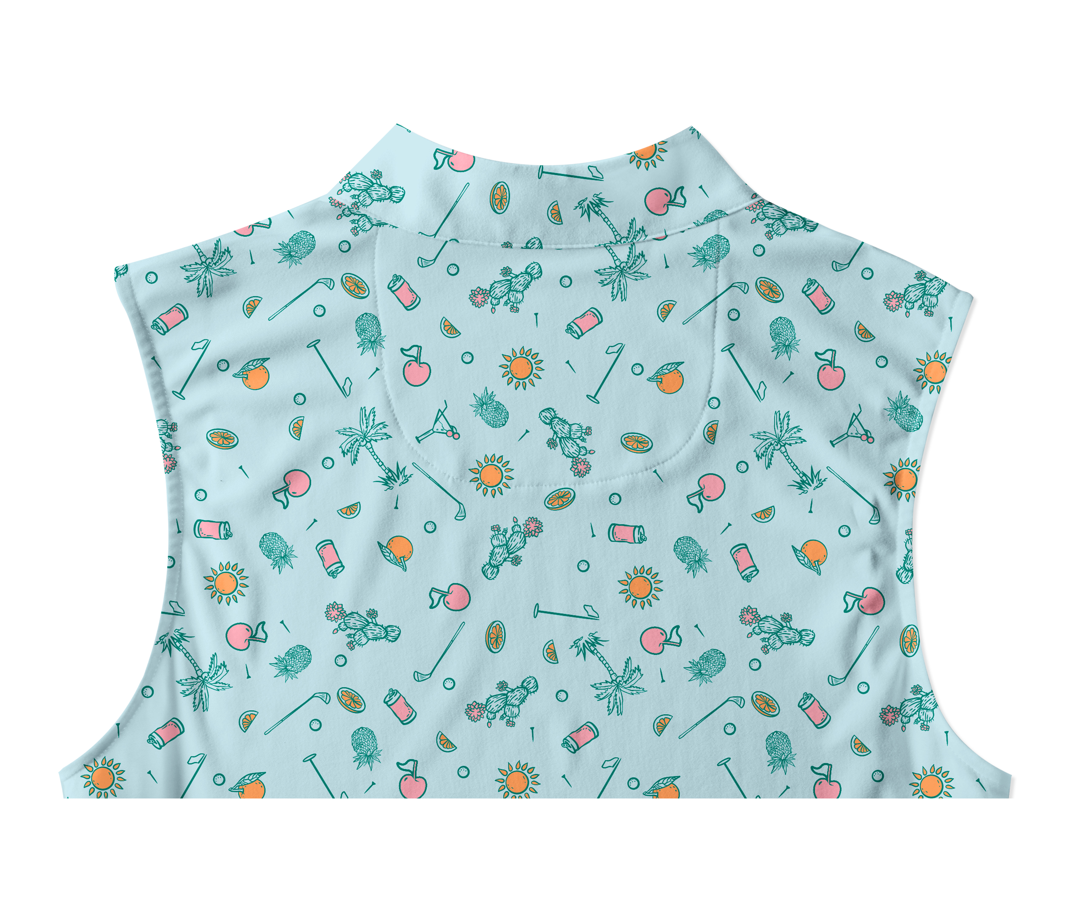 Cherryswing Women's Tropical Vacation Sleeveless Golf Shirt