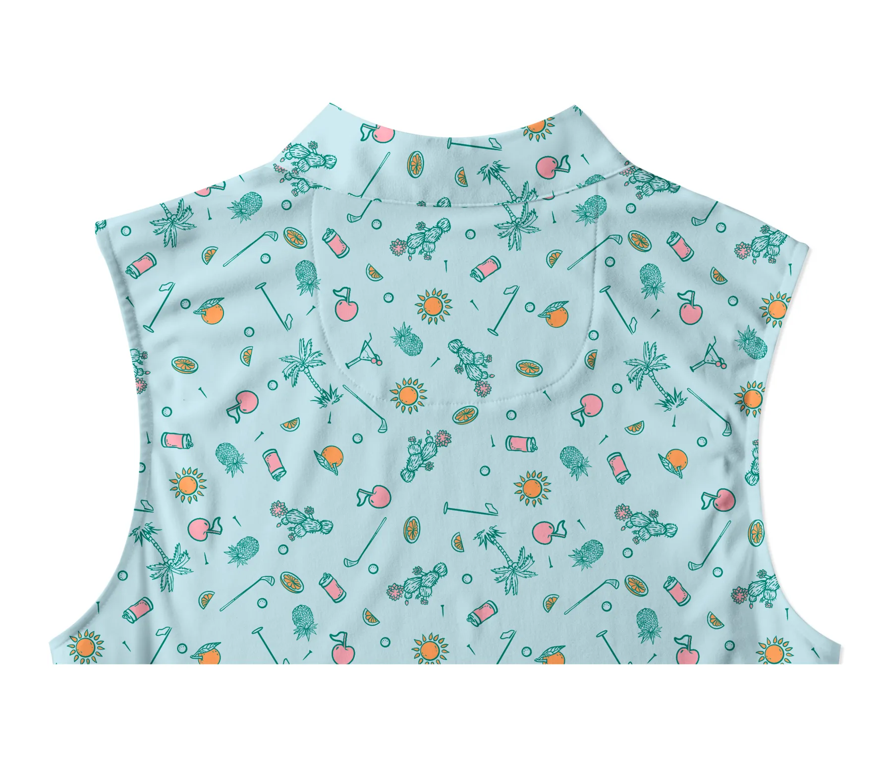 Cherryswing Women's Tropical Vacation Sleeveless Golf Shirt