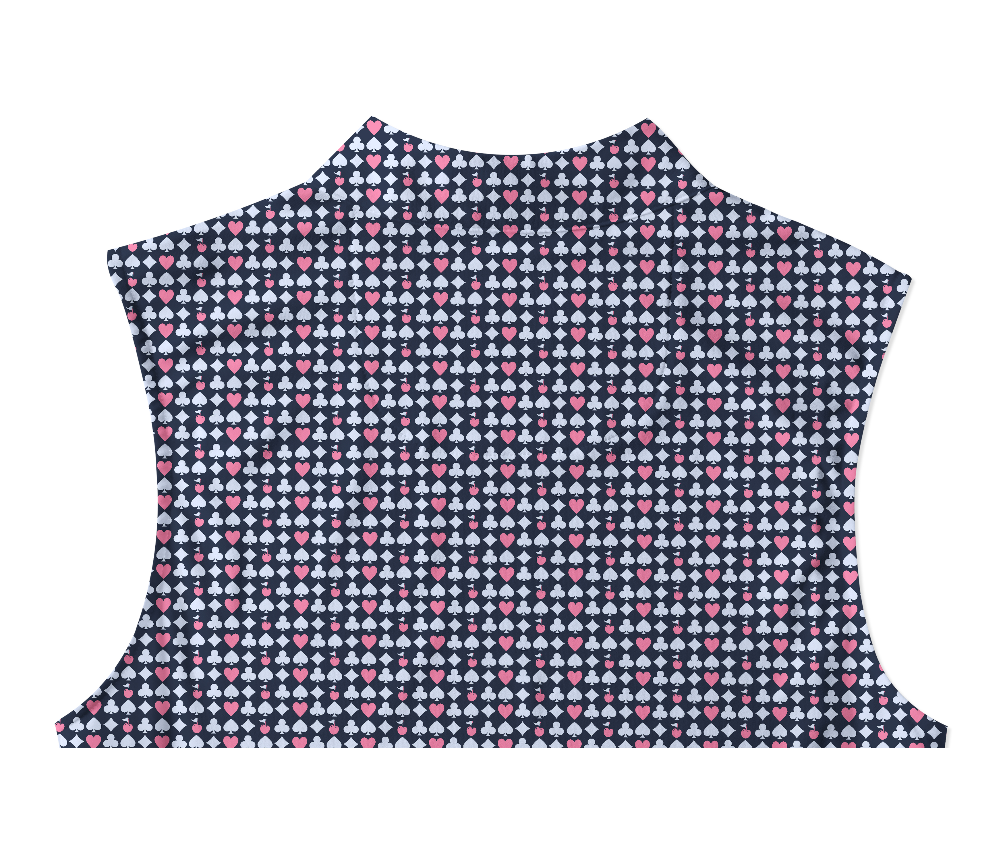Cherryswing Women's Poker Print Symbols Sleeveless Golf Shirt