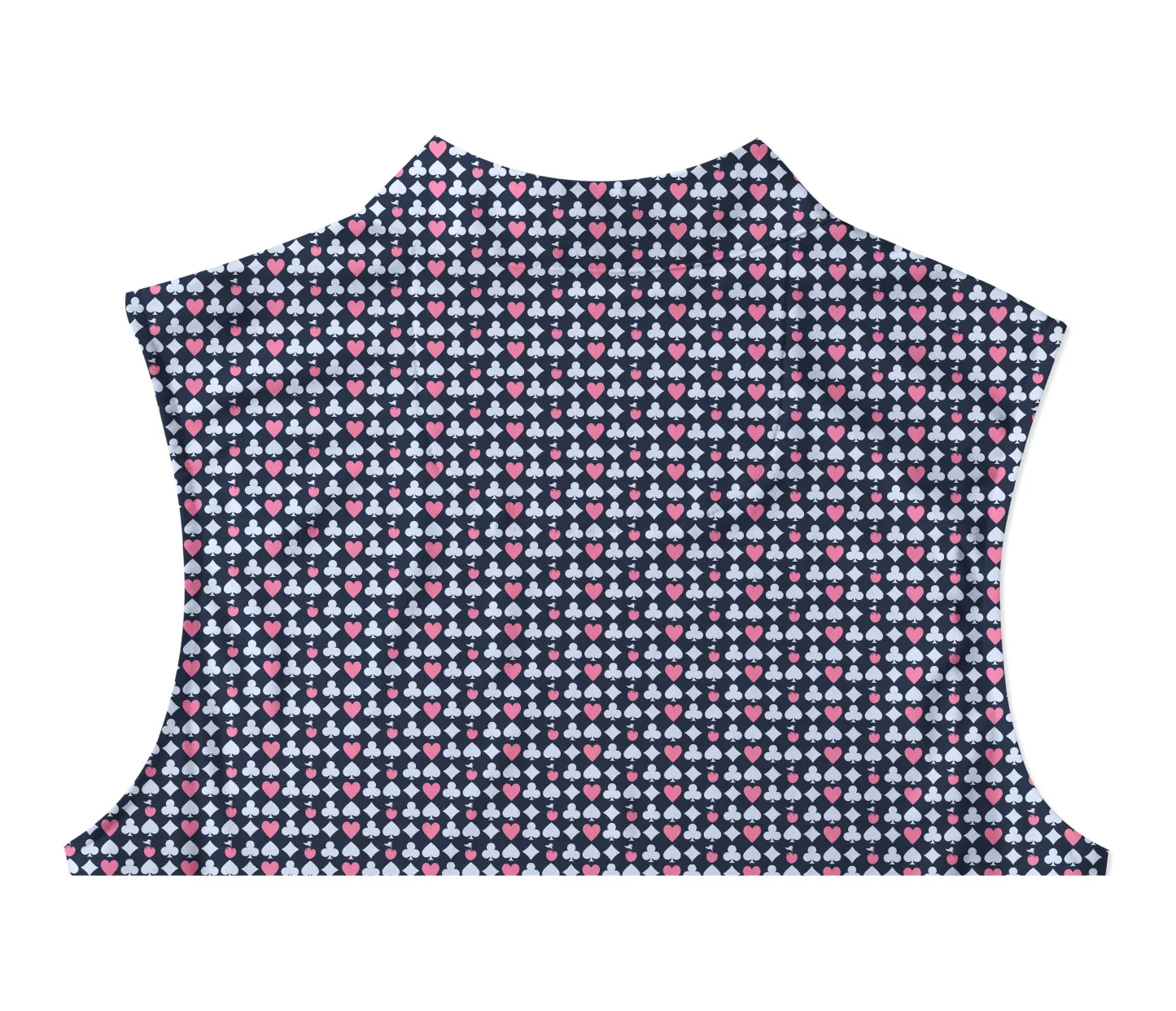 Cherryswing Women's Poker Print Symbols Sleeveless Golf Shirt