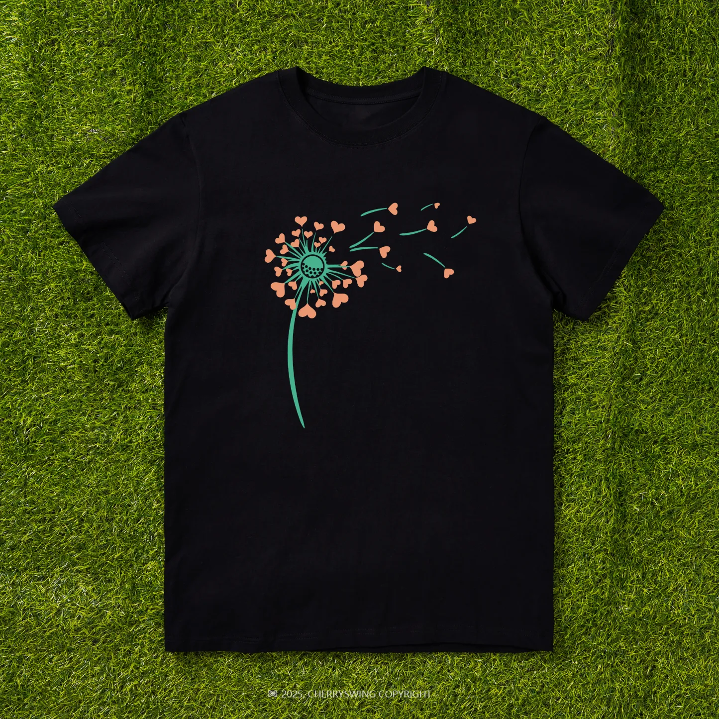 Cherryswing Dandelion Hearts T-shirt For Women