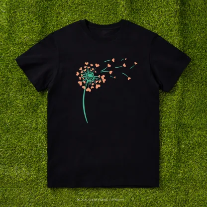 Cherryswing Dandelion Hearts T-shirt For Women