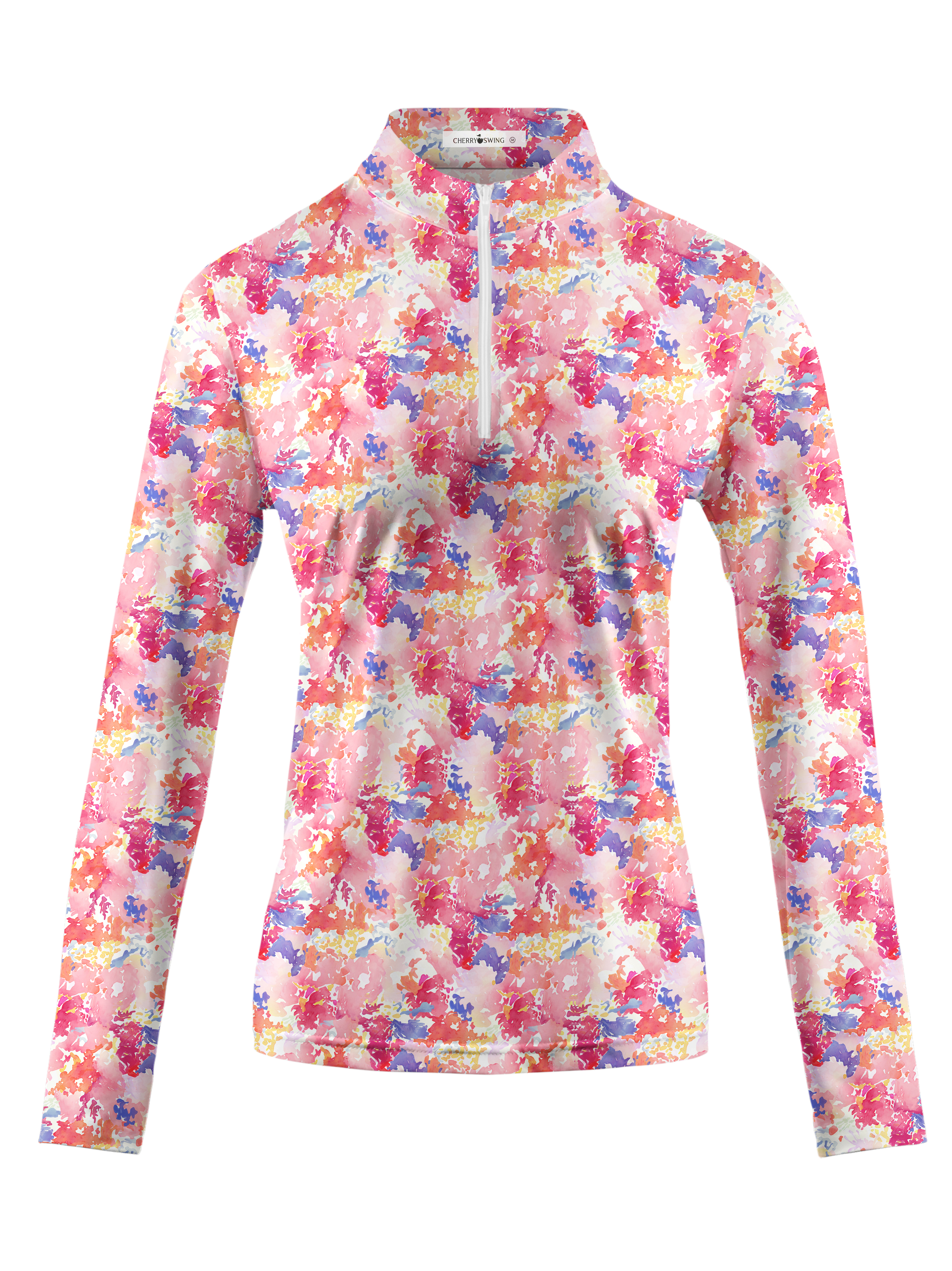 Cherryswing Women's Riot Of Colors Long Sleeve Golf Shirt