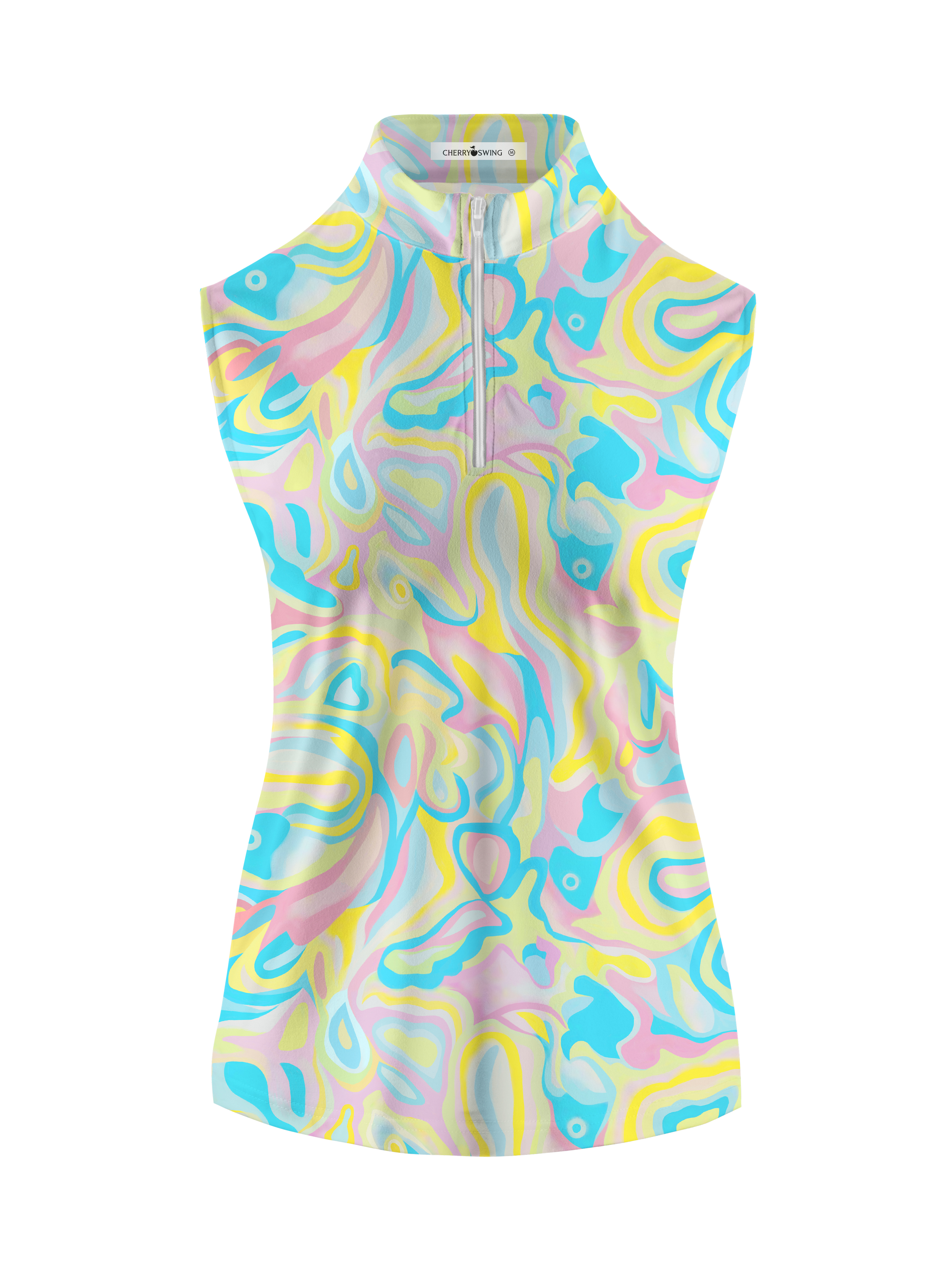 Cherryswing Women's Colorful Fish Sleeveless Golf Shirt 