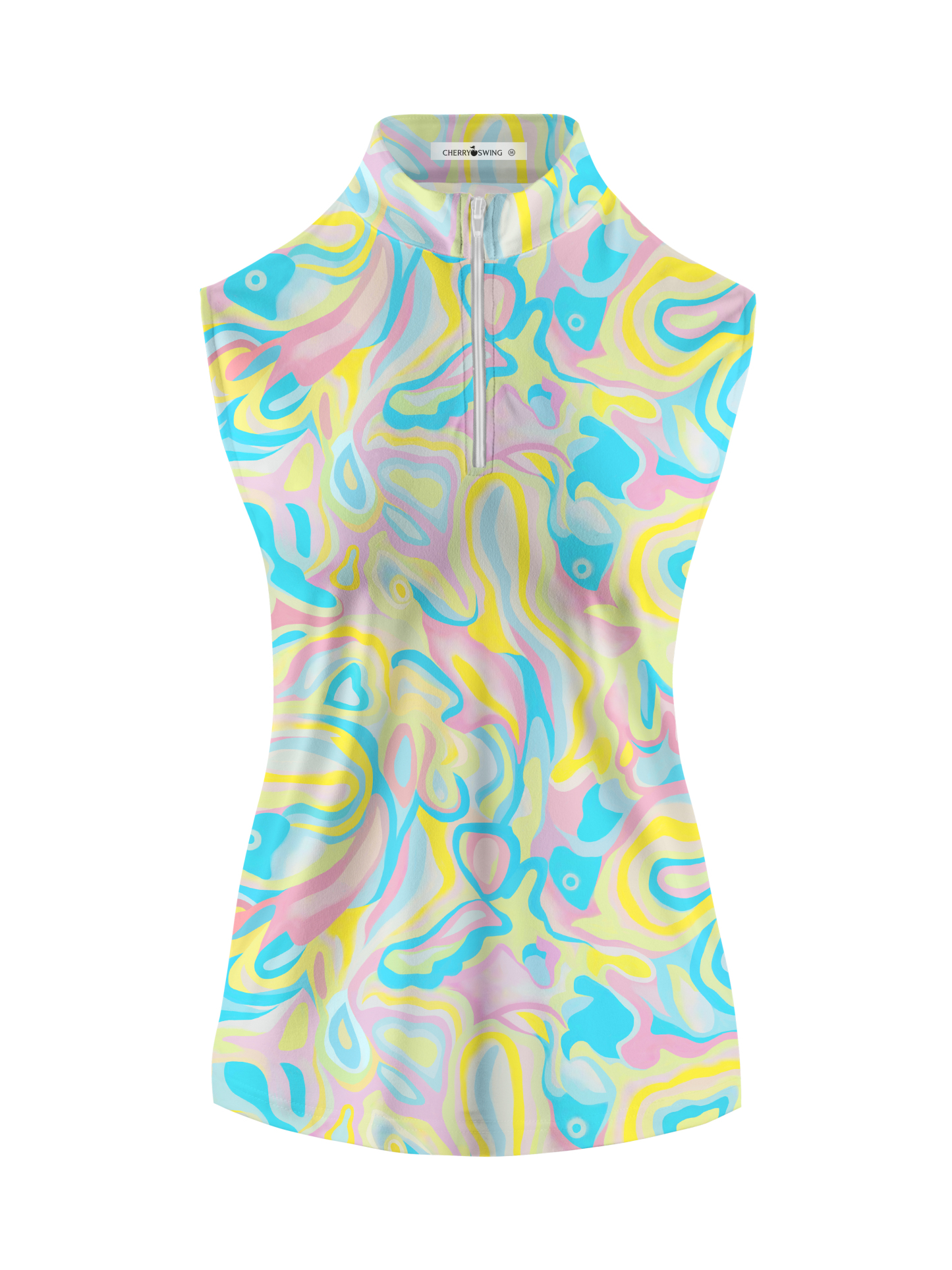 Cherryswing Women's Colorful Fish Sleeveless Golf Shirt 