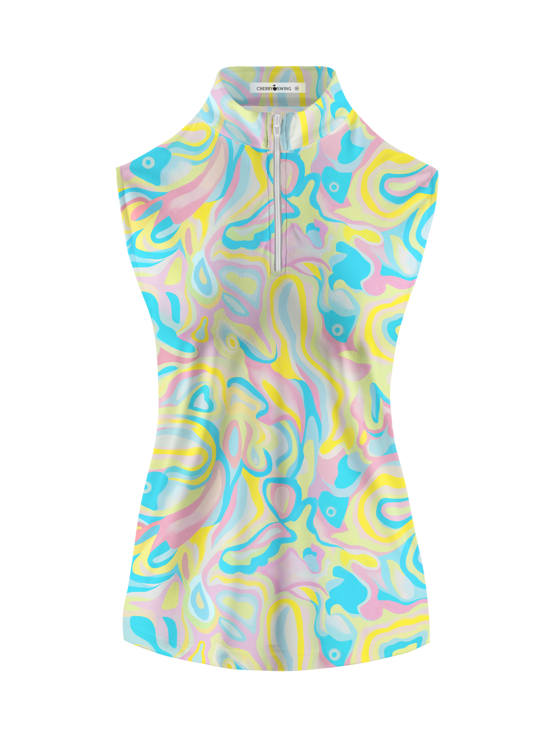 Cherryswing Women's Colorful Fish Sleeveless Golf Shirt 