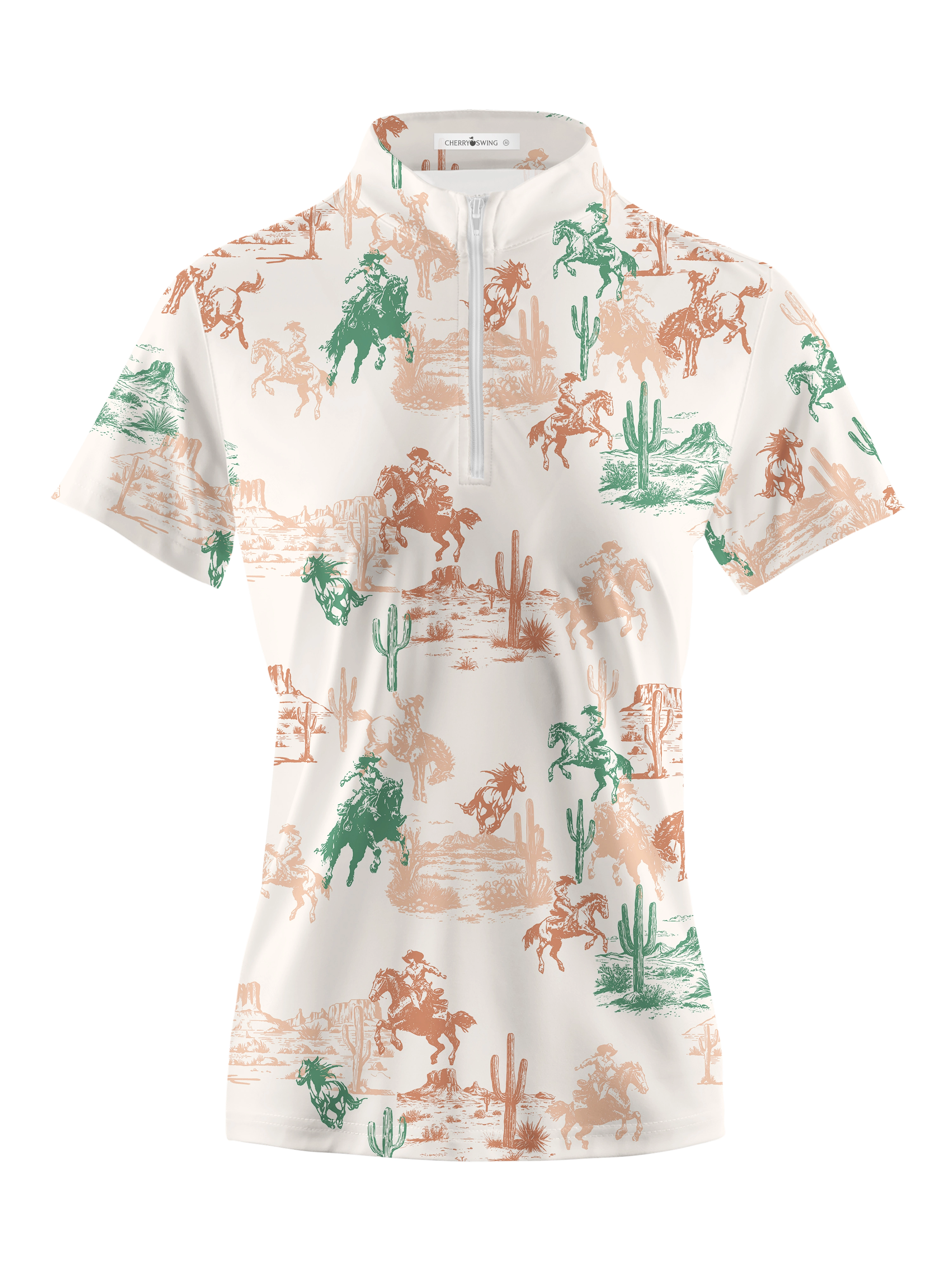 Cherryswing Women's Cowgirl Golf Short Sleeve Polo Shirt
