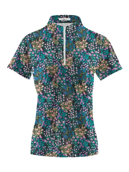 Cherryswing Women's Blossom Golf Short Sleeve Polo Shirt