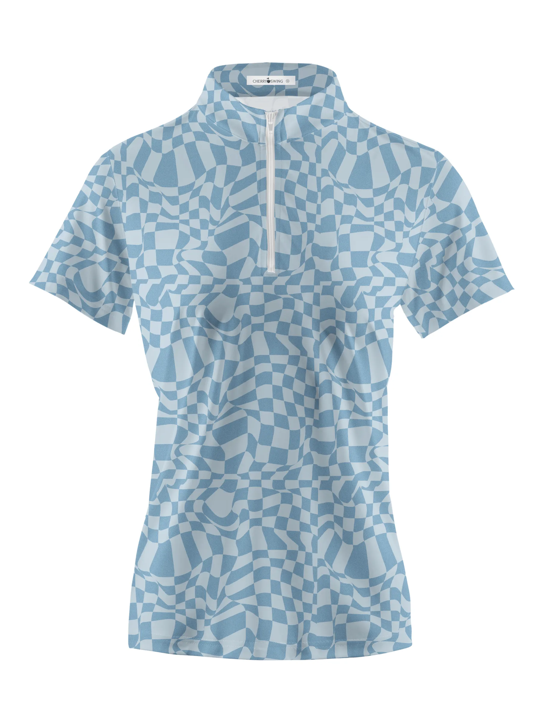 Cherryswing Women's Floral Symphony Sleeveless Golf ShirtShort Sleeve 