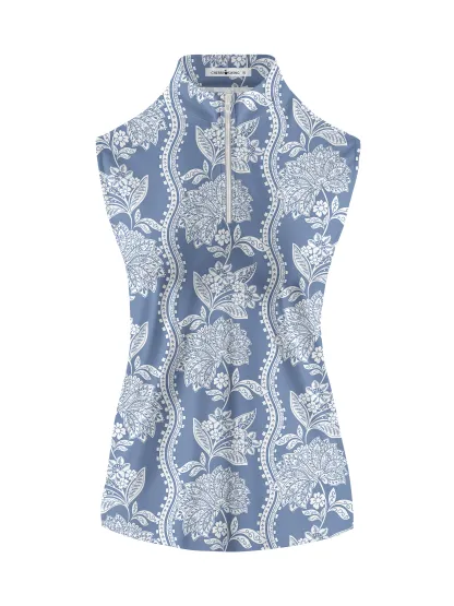 Cherryswing Women's Floral Sleeveless Golf Shirt