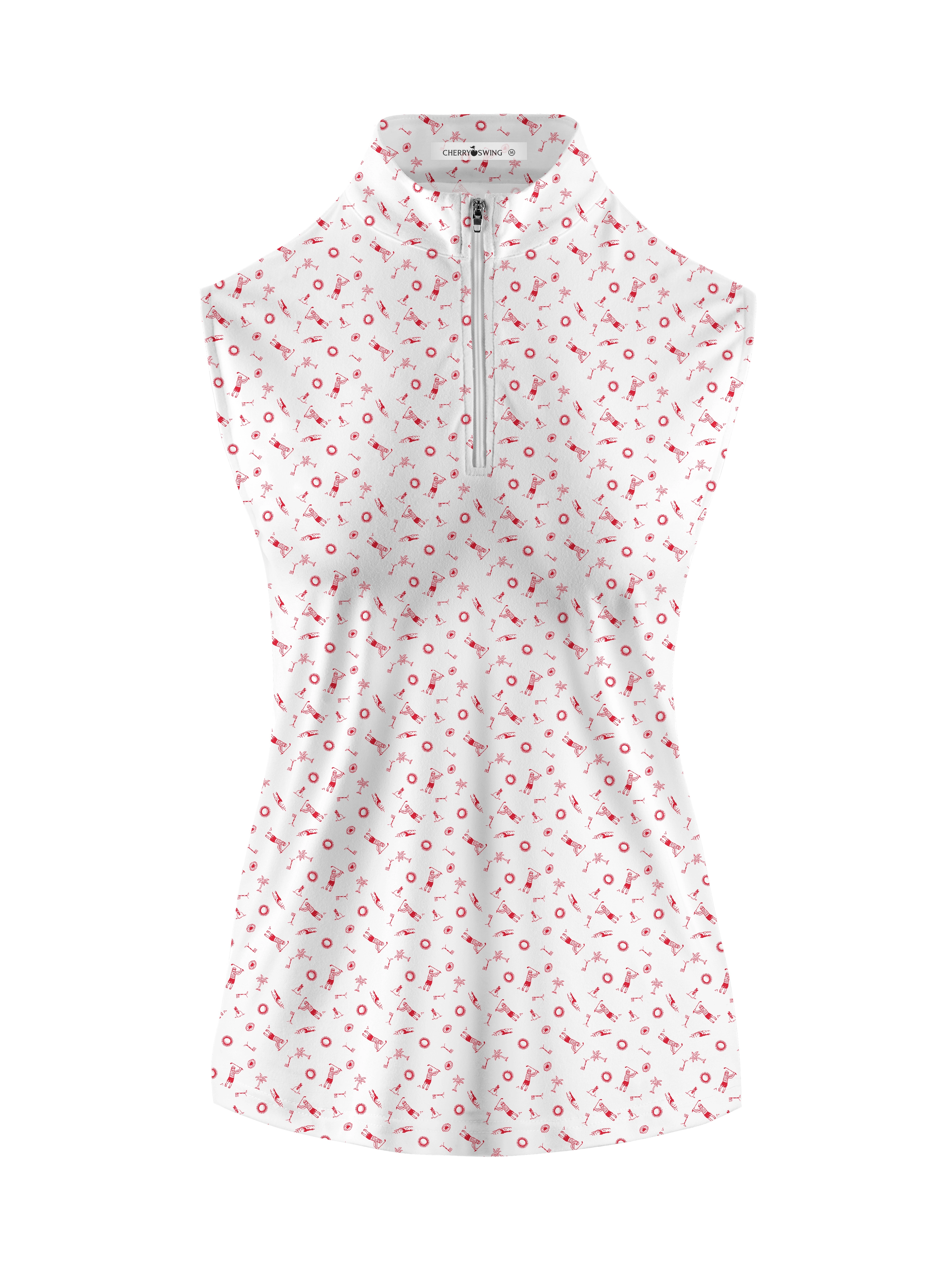 Cherryswing Women's Lilac Sleeveless Golf Polo Shirt