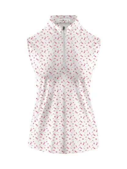 Cherryswing Women's Lilac Sleeveless Golf Polo Shirt