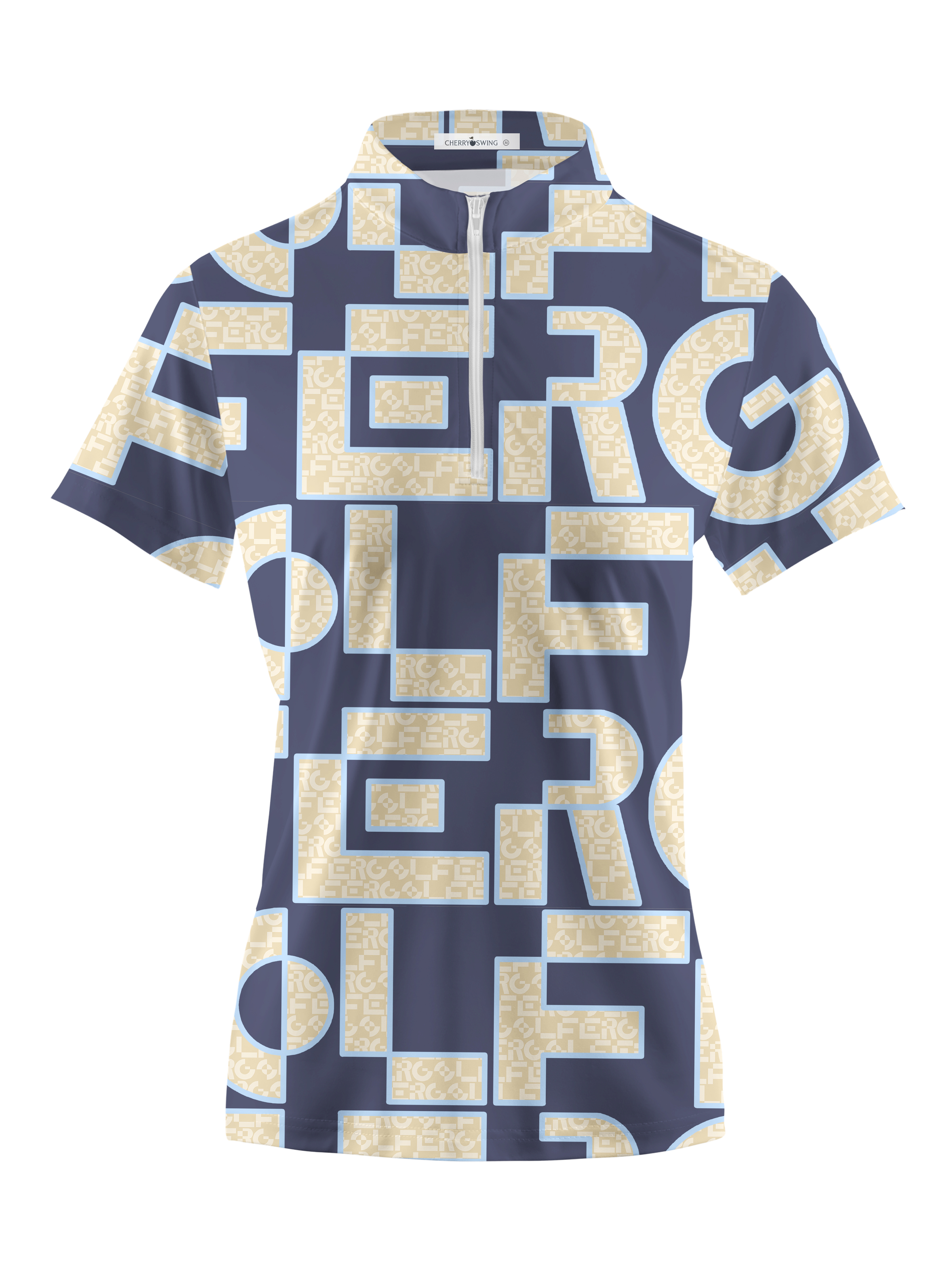 Cherryswing Women's Maze of Fairways Short Sleeve Golf Shirt