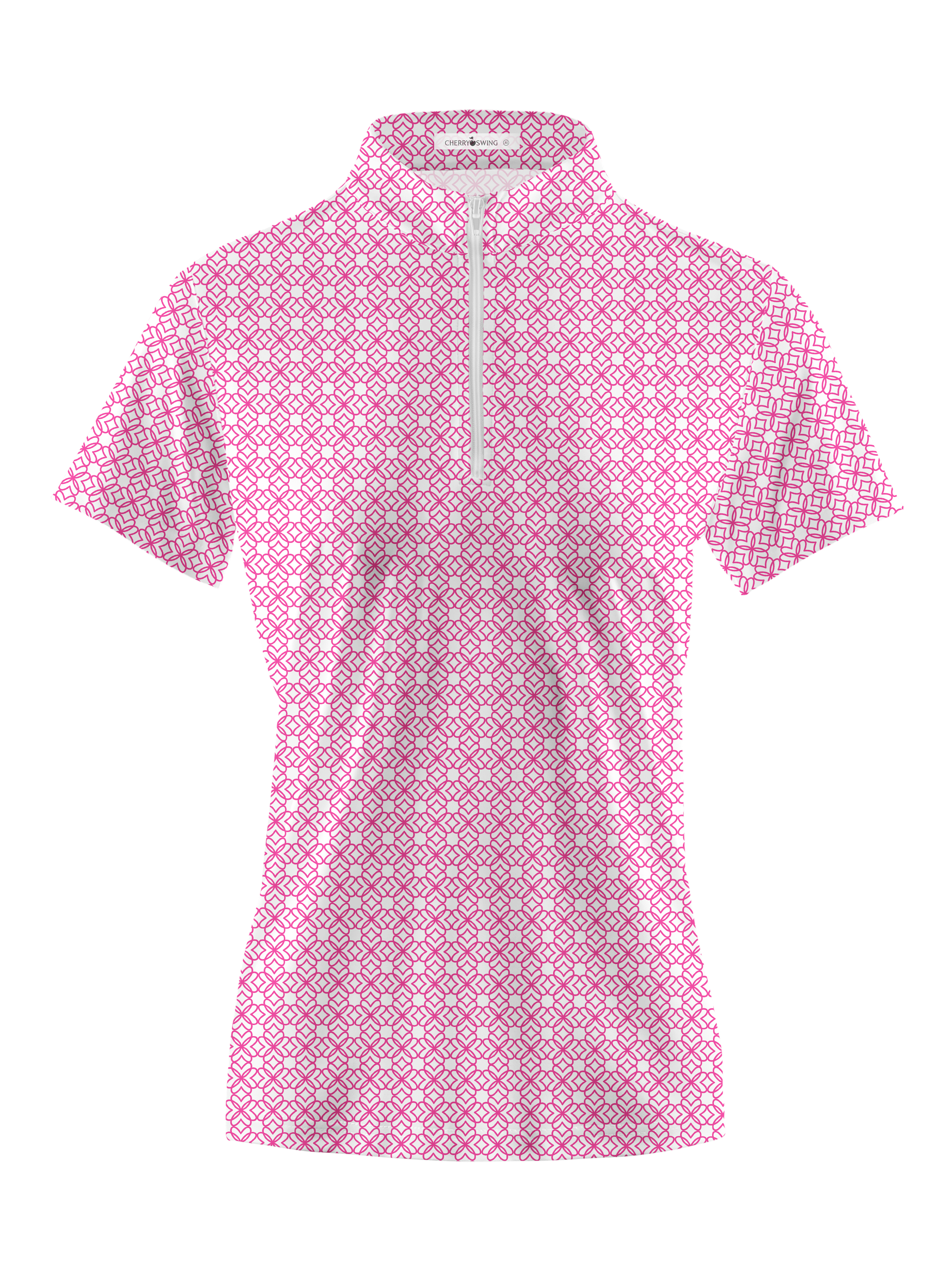 Cherryswing Women's Classic Plaid Short Sleeve Golf Shirt