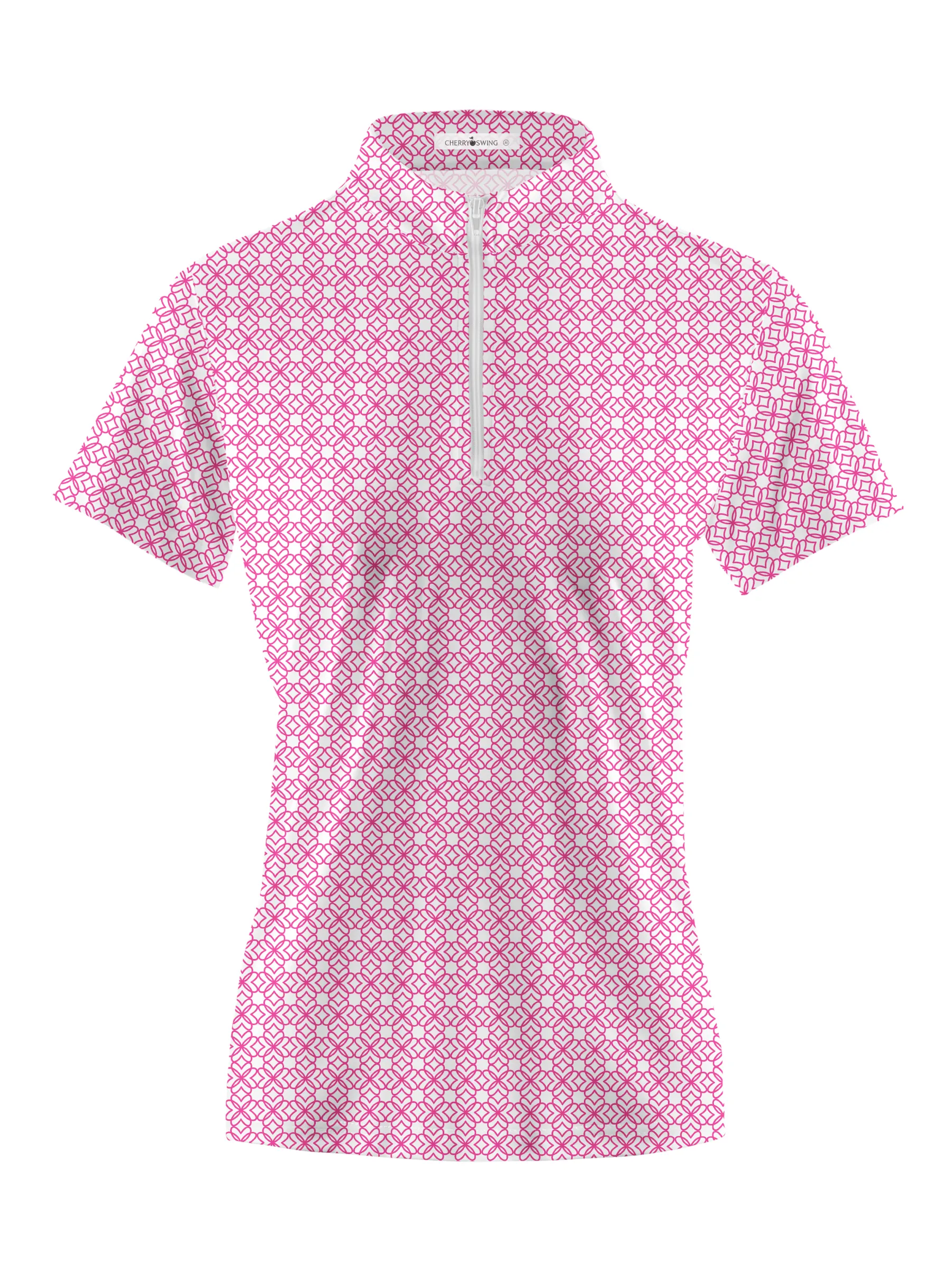 Cherryswing Women's Classic Plaid Short Sleeve Golf Shirt