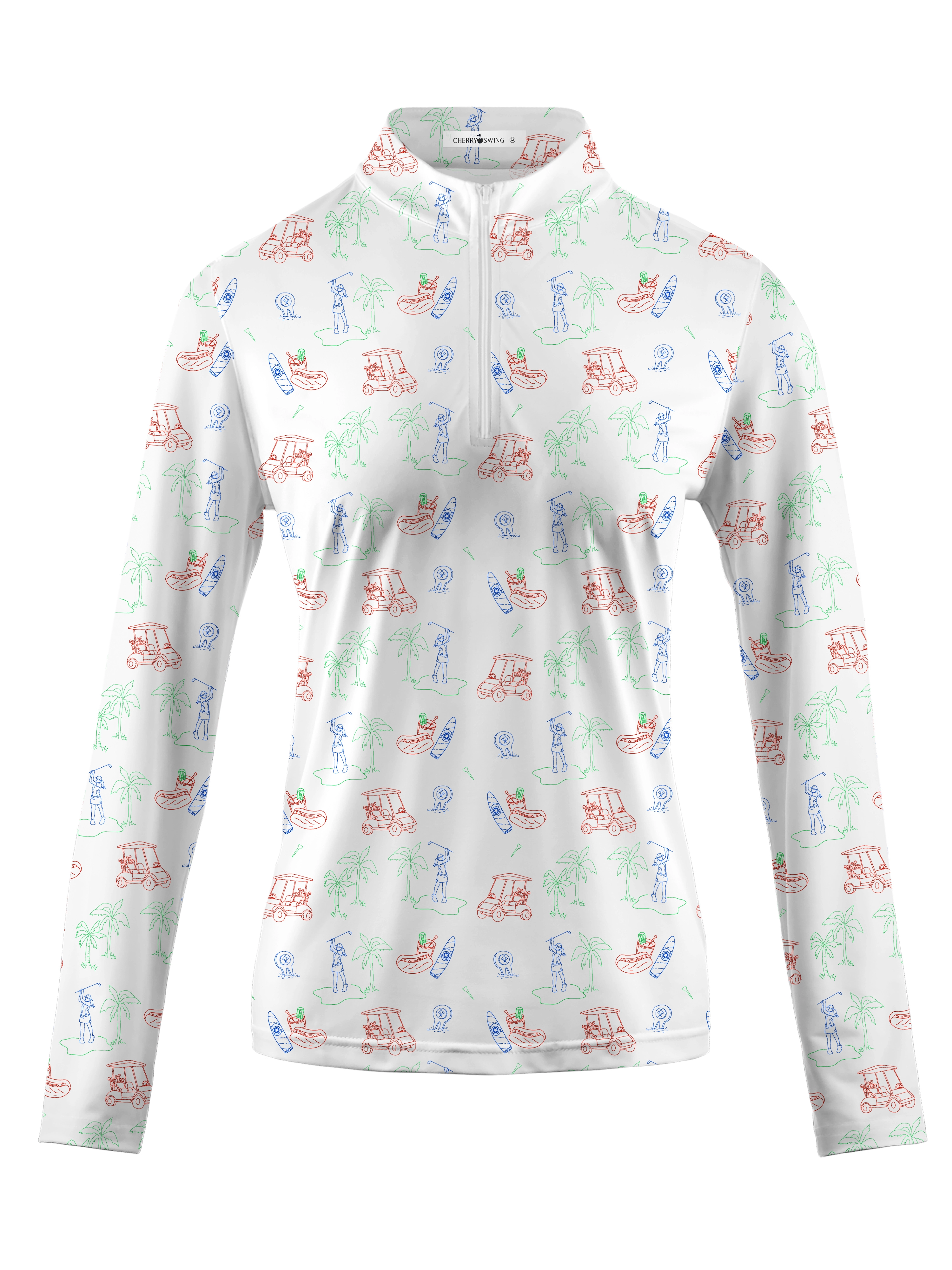 Cherryswing Women's Golf Course Long Sleeve Golf Polo