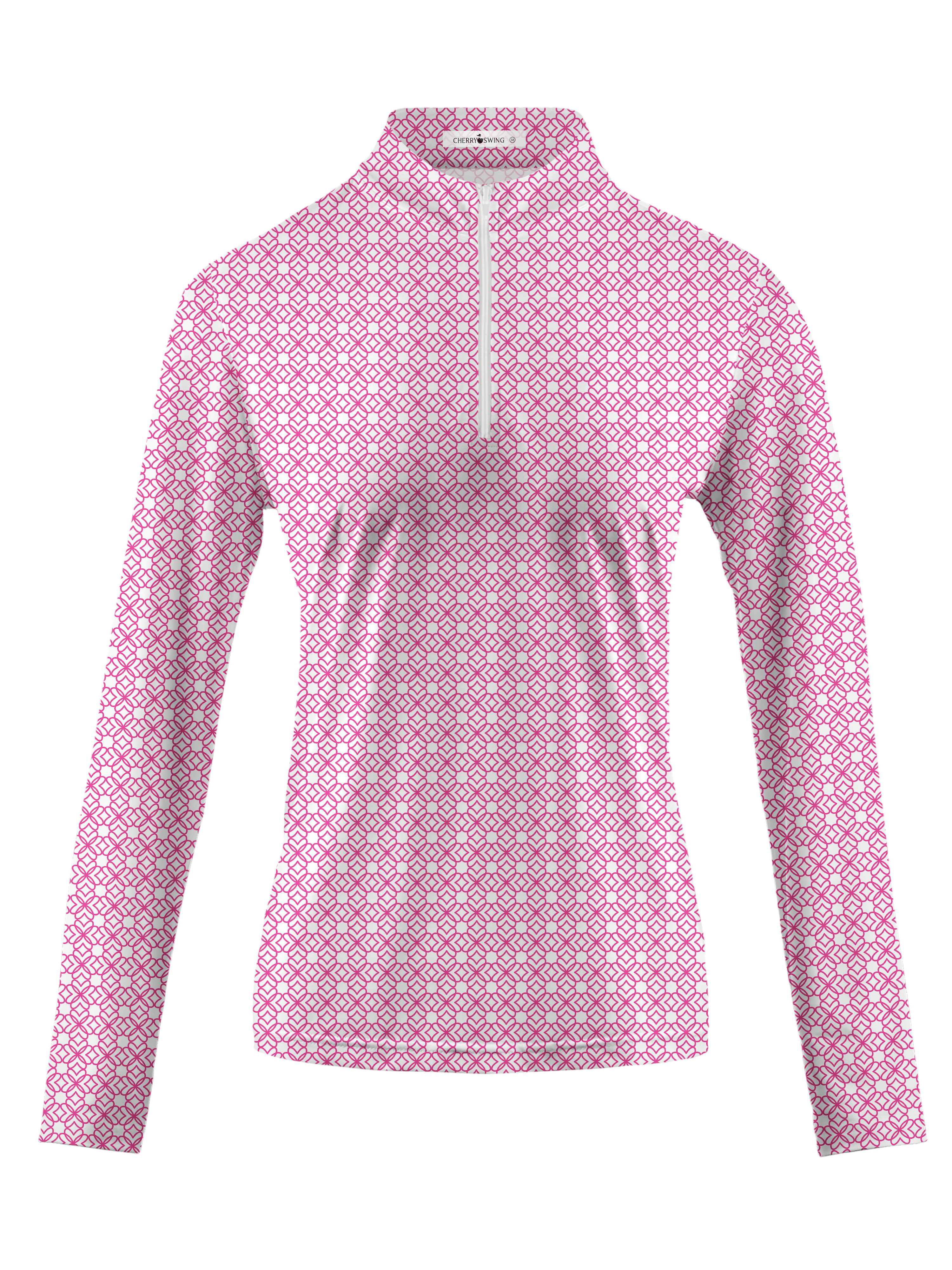Cherryswing Women's Classic Plaid Long Sleeve Golf Shirt