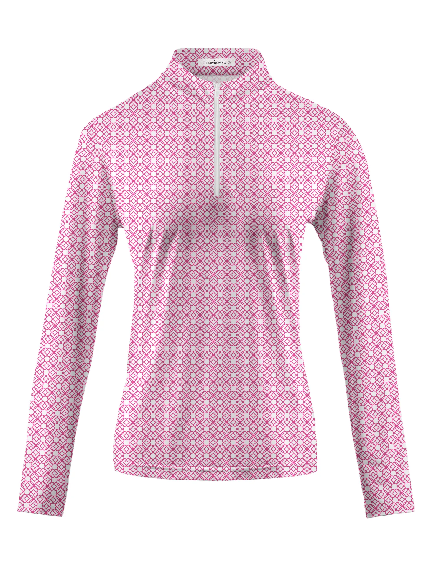 Cherryswing Women's Classic Plaid Long Sleeve Golf Shirt