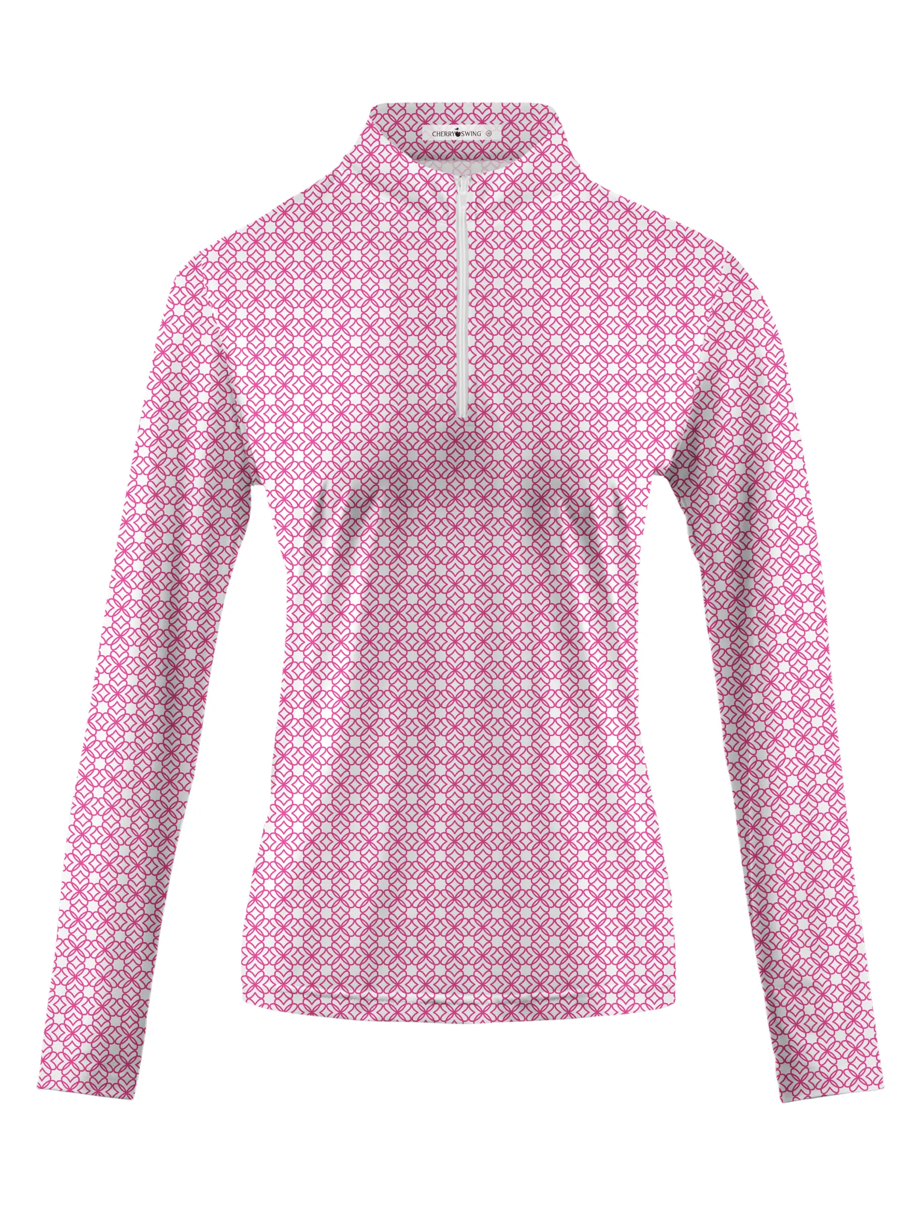 Cherryswing Women's Classic Plaid Long Sleeve Golf Shirt