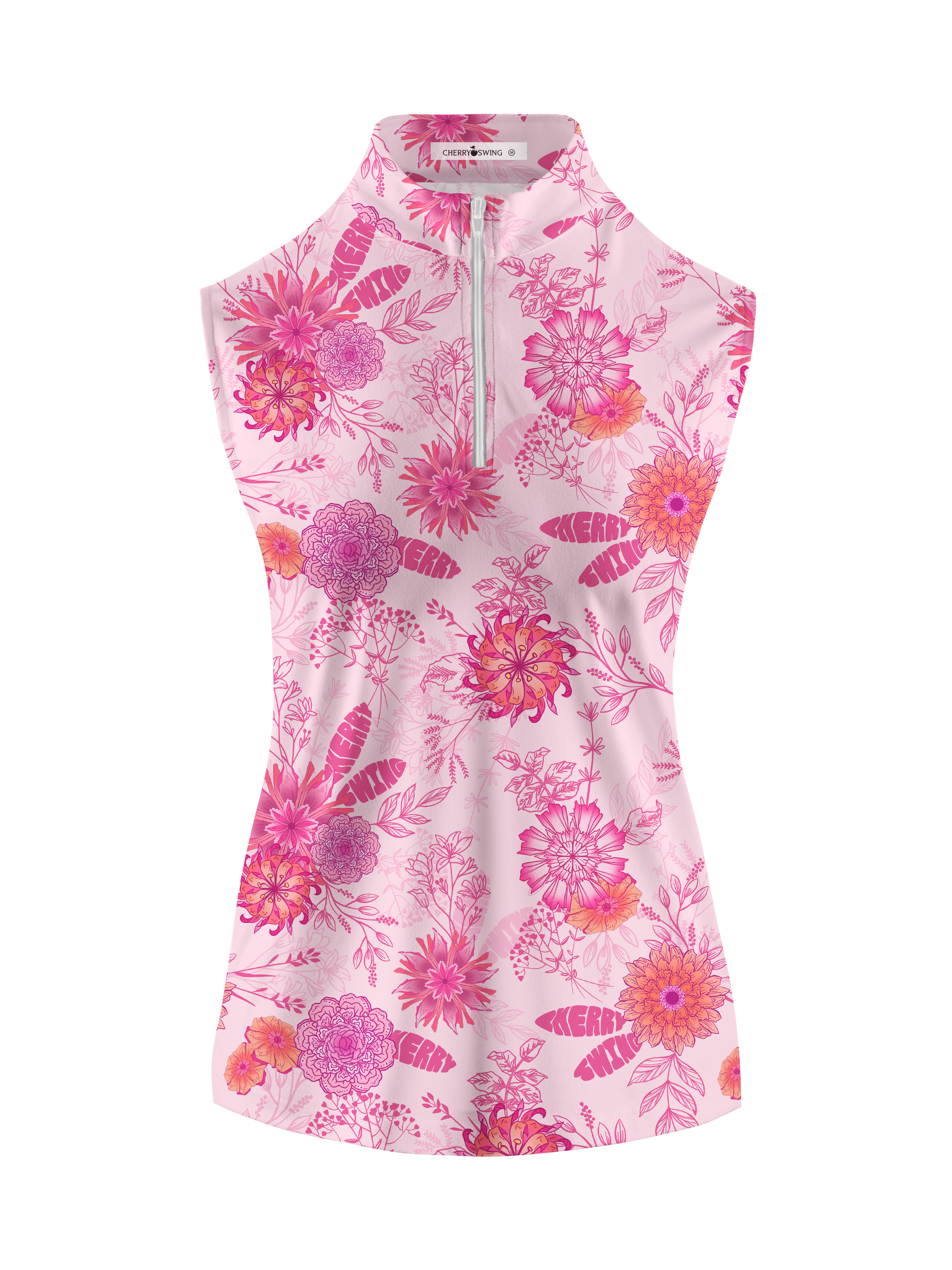 Cherryswing Women's Cherry Blossom Sleeveless Golf Shirt