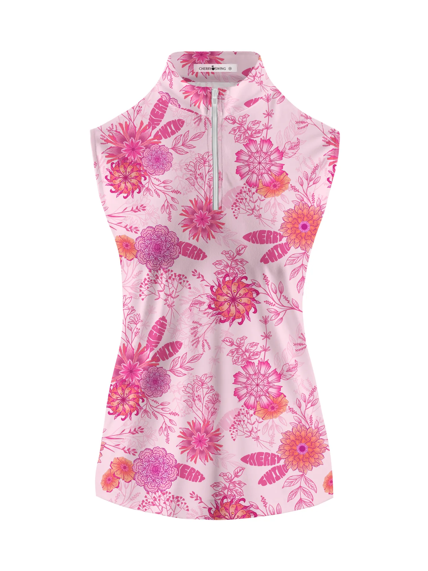 Cherryswing Women's Cherry Blossom Sleeveless Golf Shirt