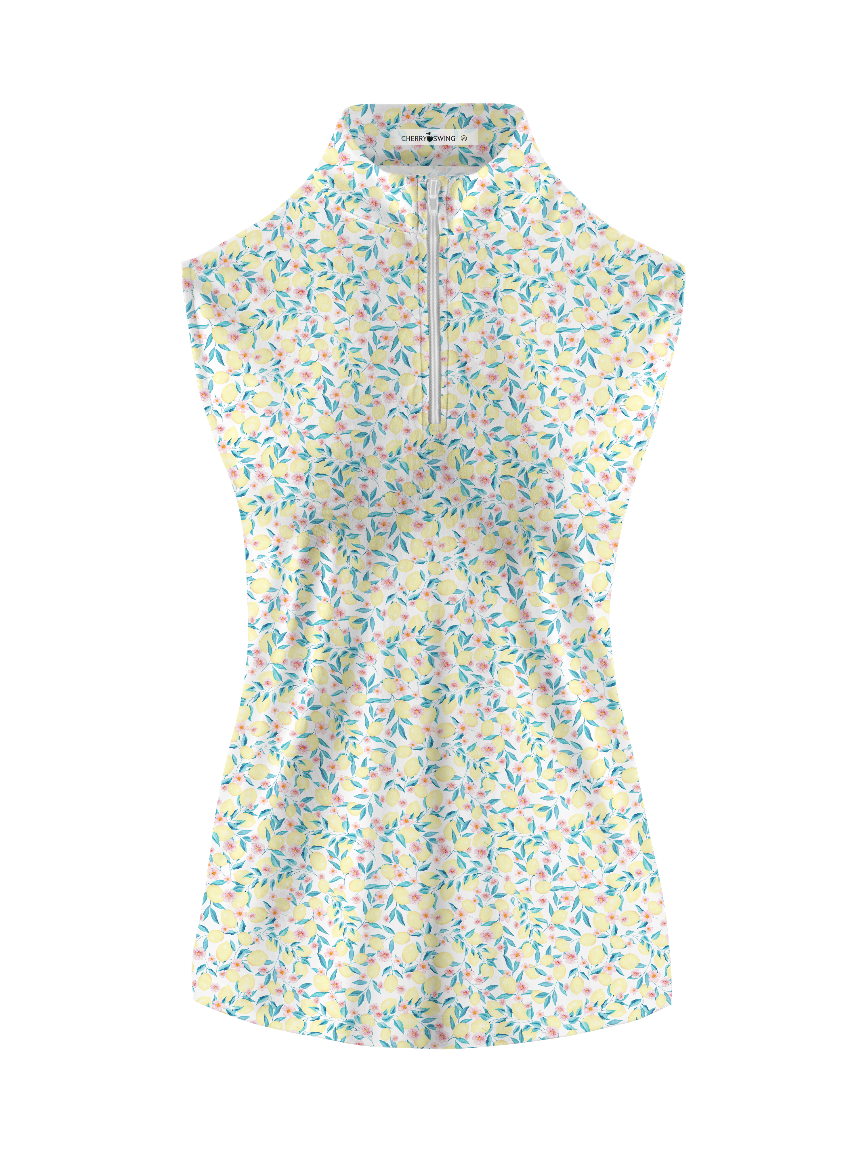 Cherryswing Women's Lemon Pattern Sleeveless Golf Shirt