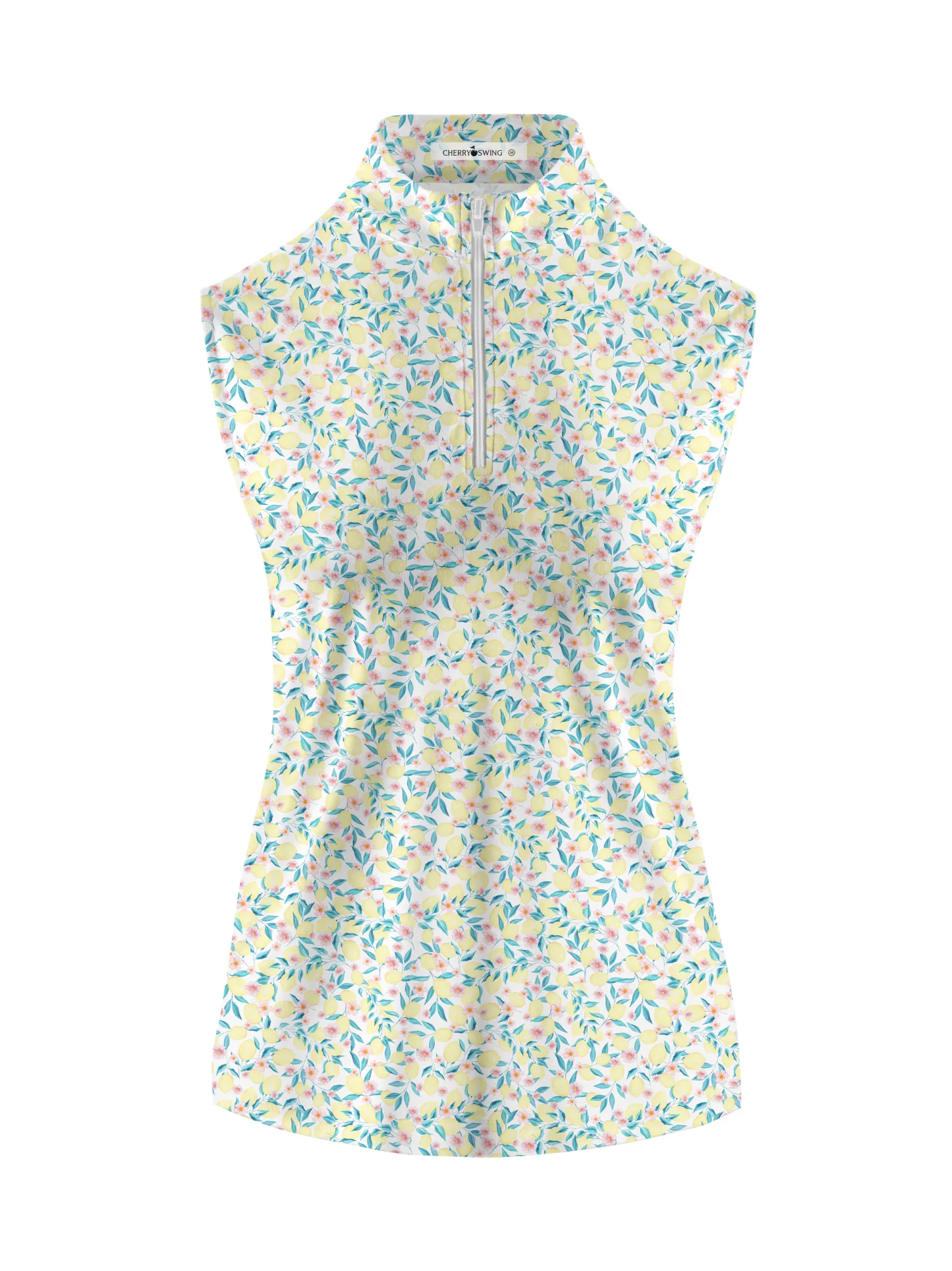 Cherryswing Women's Lemon Pattern Sleeveless Golf Shirt