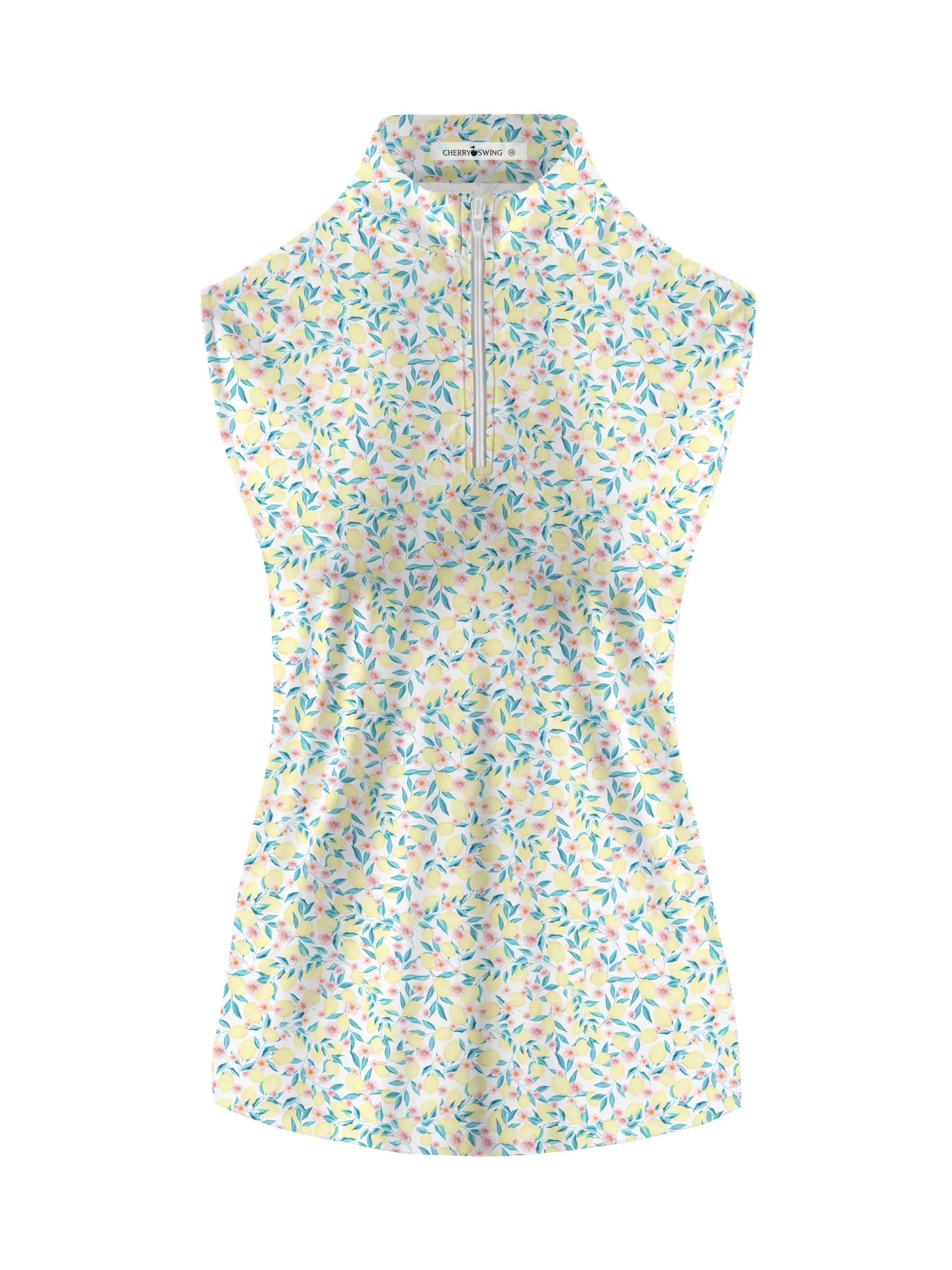 Cherryswing Women's Lemon Pattern Sleeveless Golf Shirt