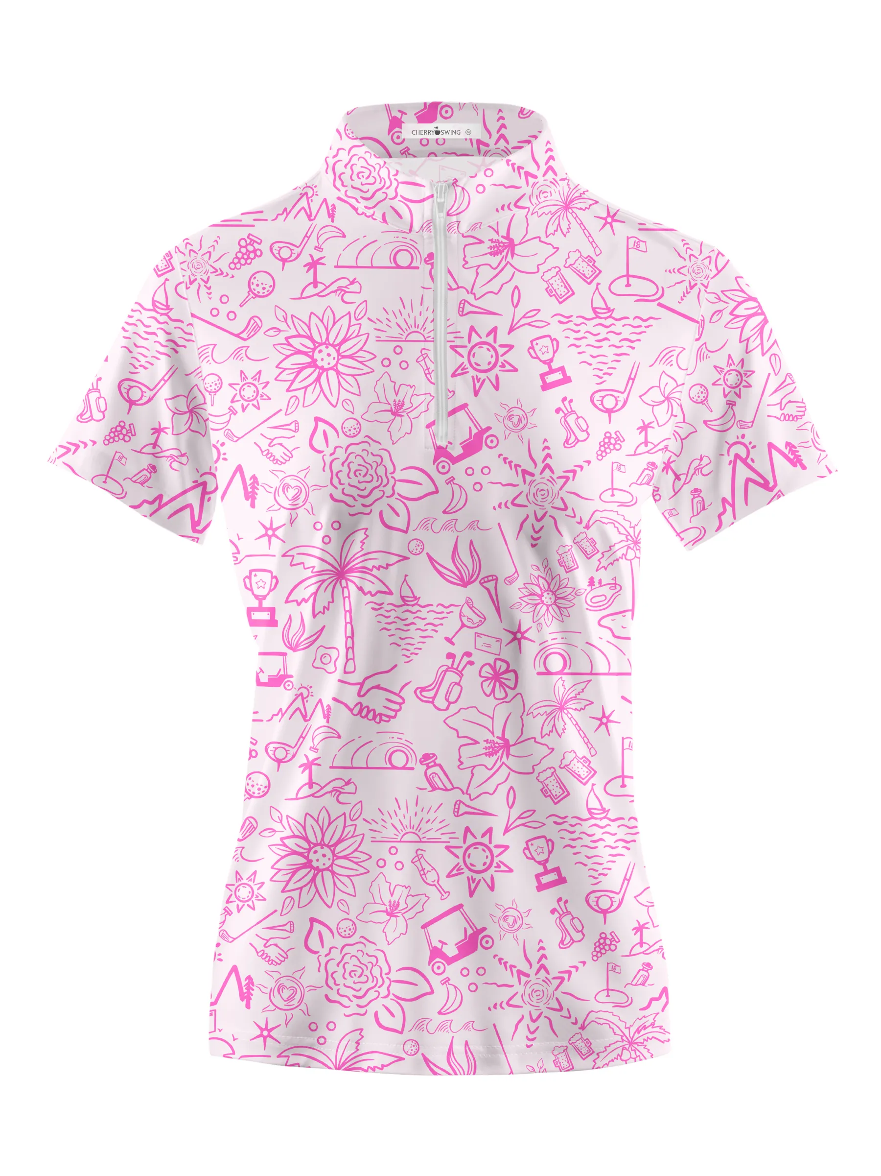 Cherryswing Women's Garden Party Short Sleeve Golf Shirt