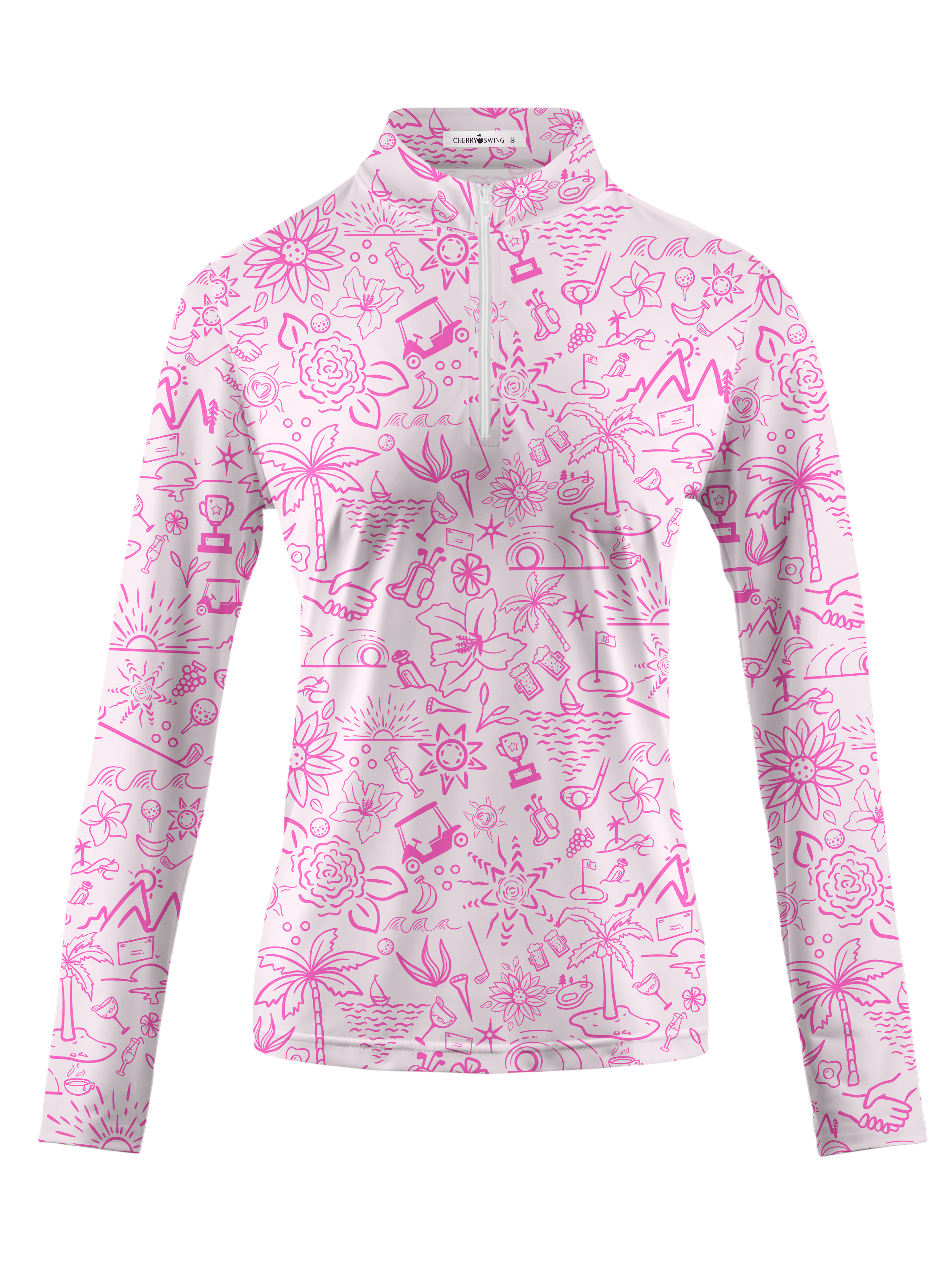 Cherryswing Women's Garden Party Long Sleeve Golf Shirt