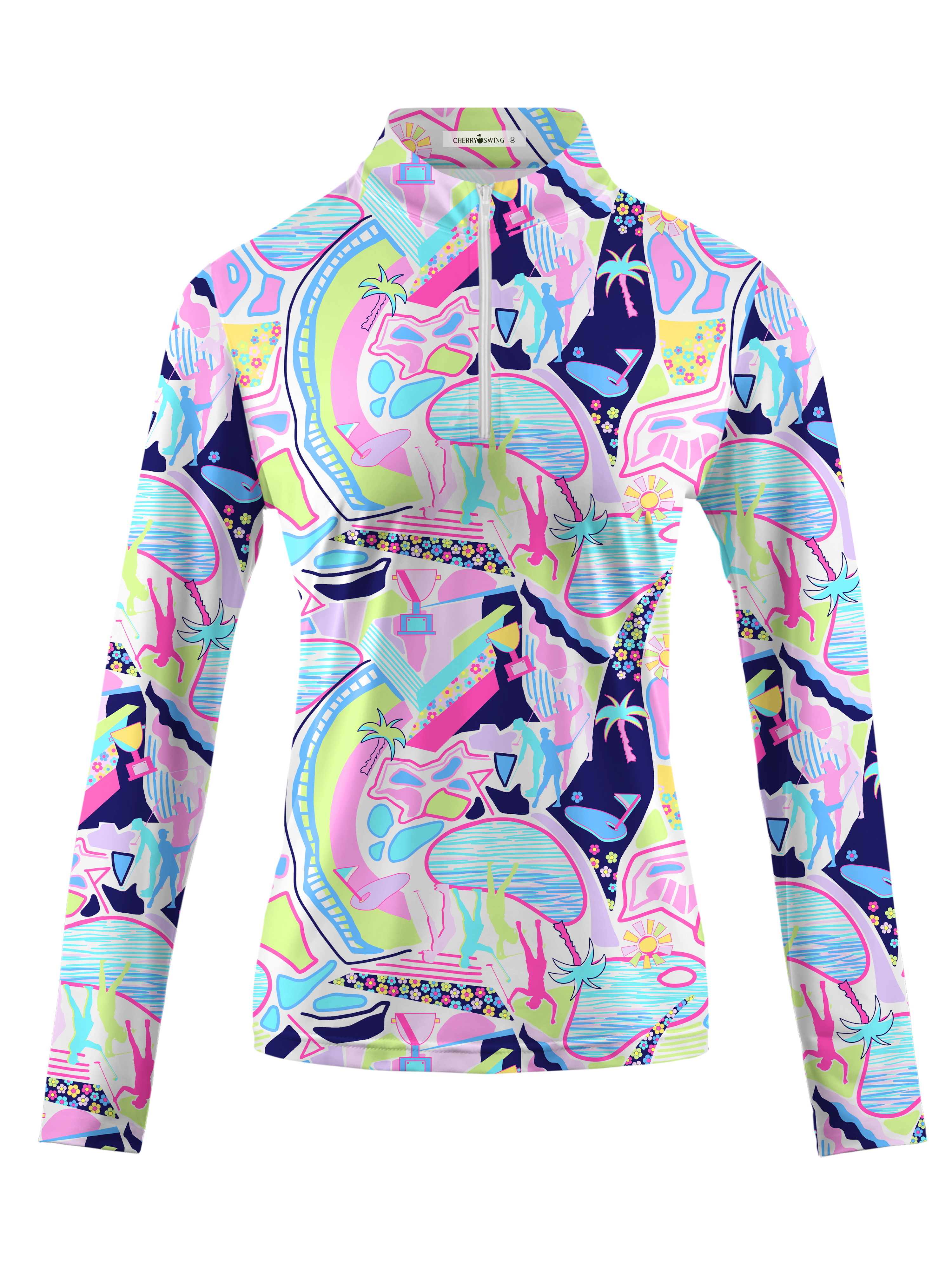 Cherryswing Women's Garden Party Long Sleeve Golf Shirt