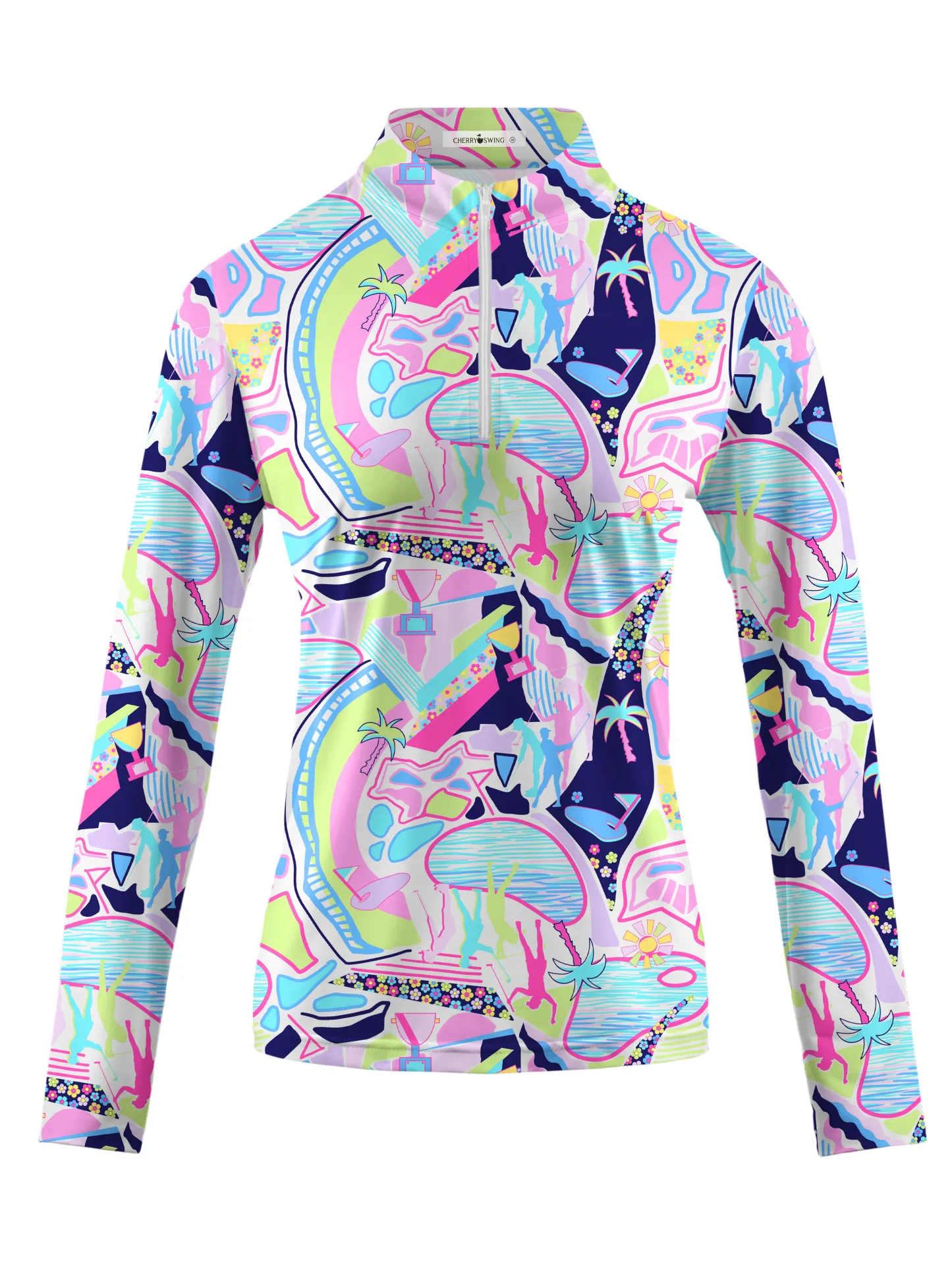 Cherryswing Women's Garden Party Long Sleeve Golf Shirt