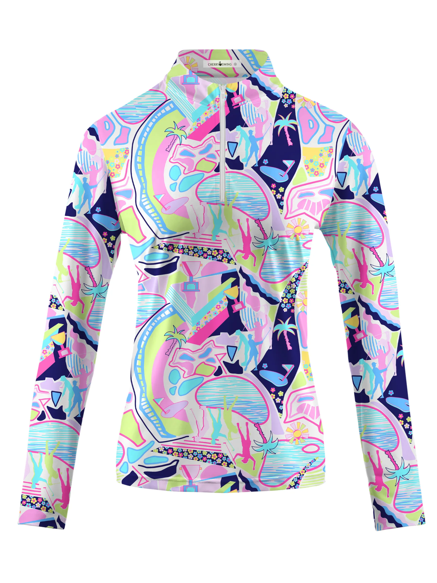 Cherryswing Women's Garden Party Long Sleeve Golf Shirt