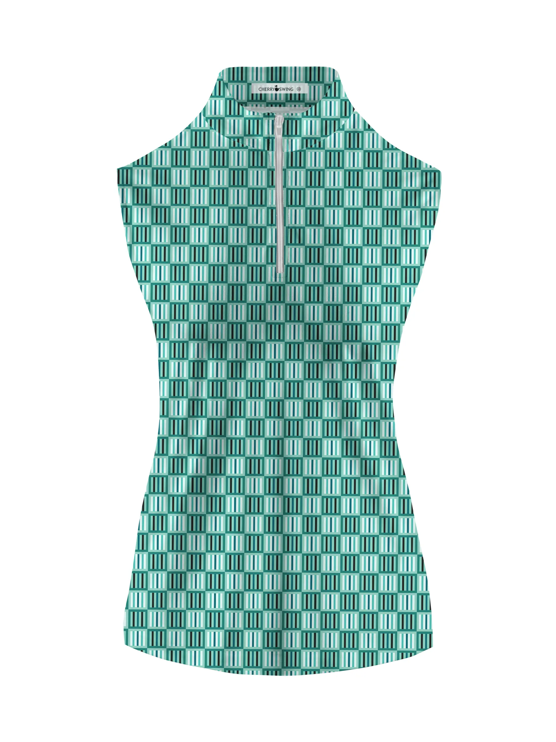 Cherryswing Women's Geometric Mastery Sleeveless Golf Shirt