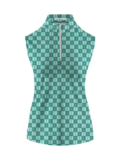 Cherryswing Women's Geometric Mastery Sleeveless Golf Shirt