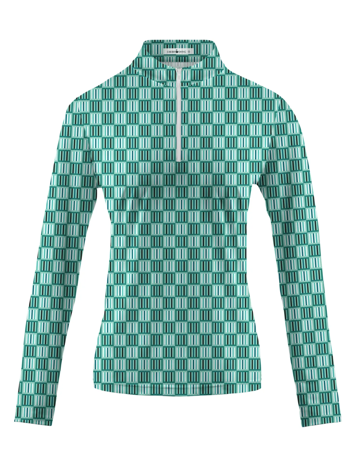 Cherryswing Women's Geometric Mastery Long Sleeve Golf Shirt