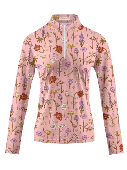 Cherryswing Women's Spring Meadow Long Sleeve Golf Shirt
