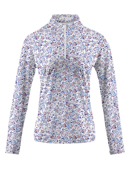 Cherryswing Women's English Garden Long Sleeve Golf Shirt