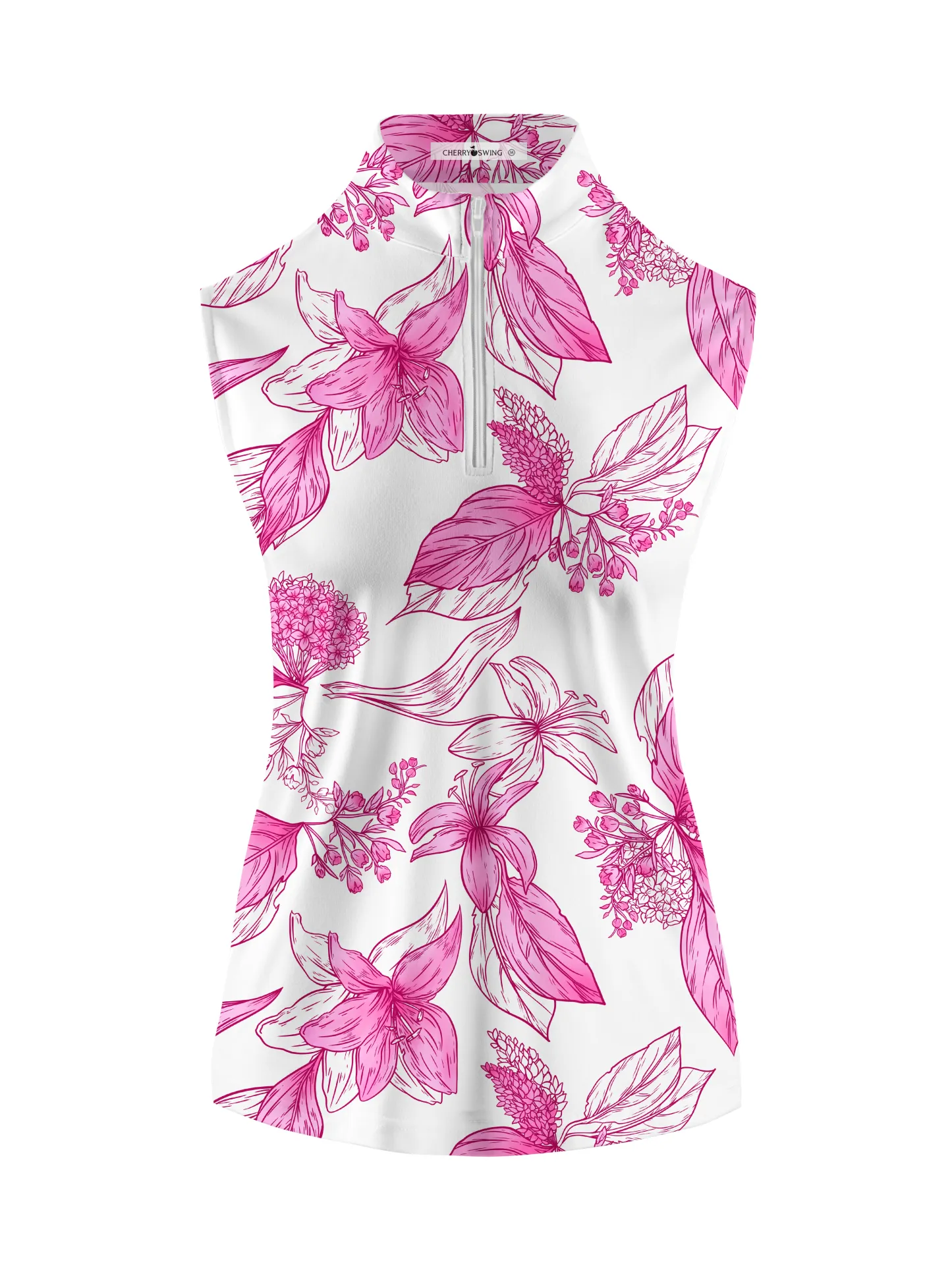 Cherryswing Women's Blossom Grove Symbols Sleeveless Golf Shirt